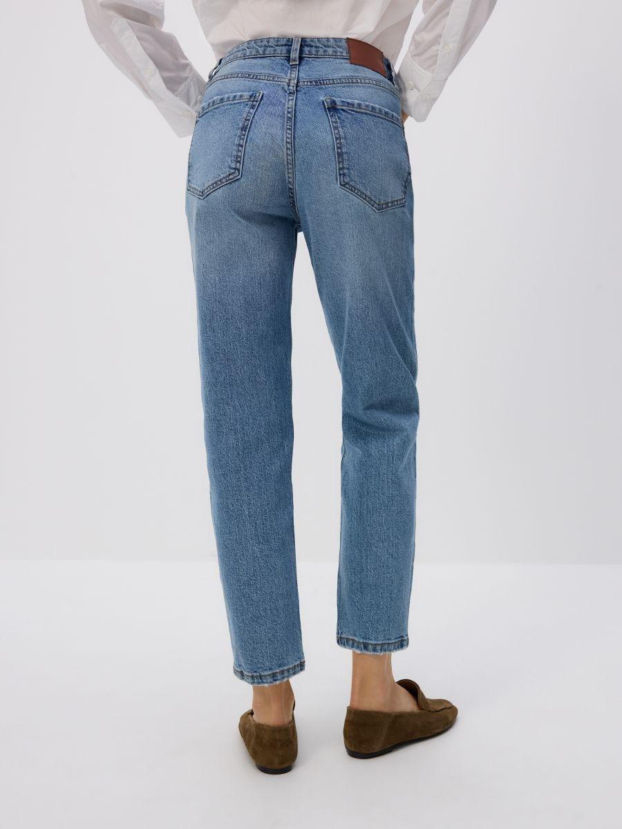 Blue Mom Fit Slim Jeans, Blue, large image number 2