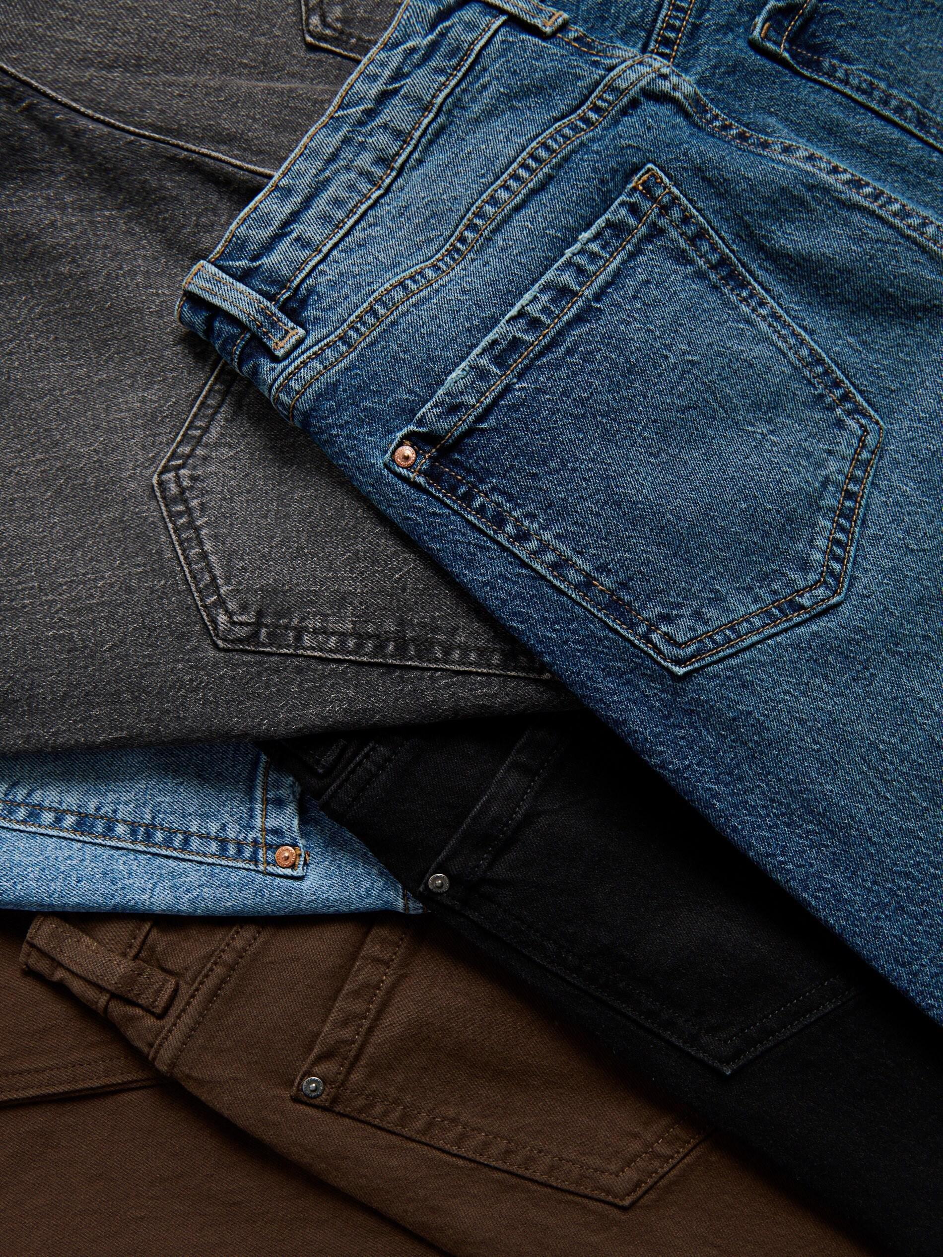 Black Mom Fit Slim Jeans, Black, large image number 5