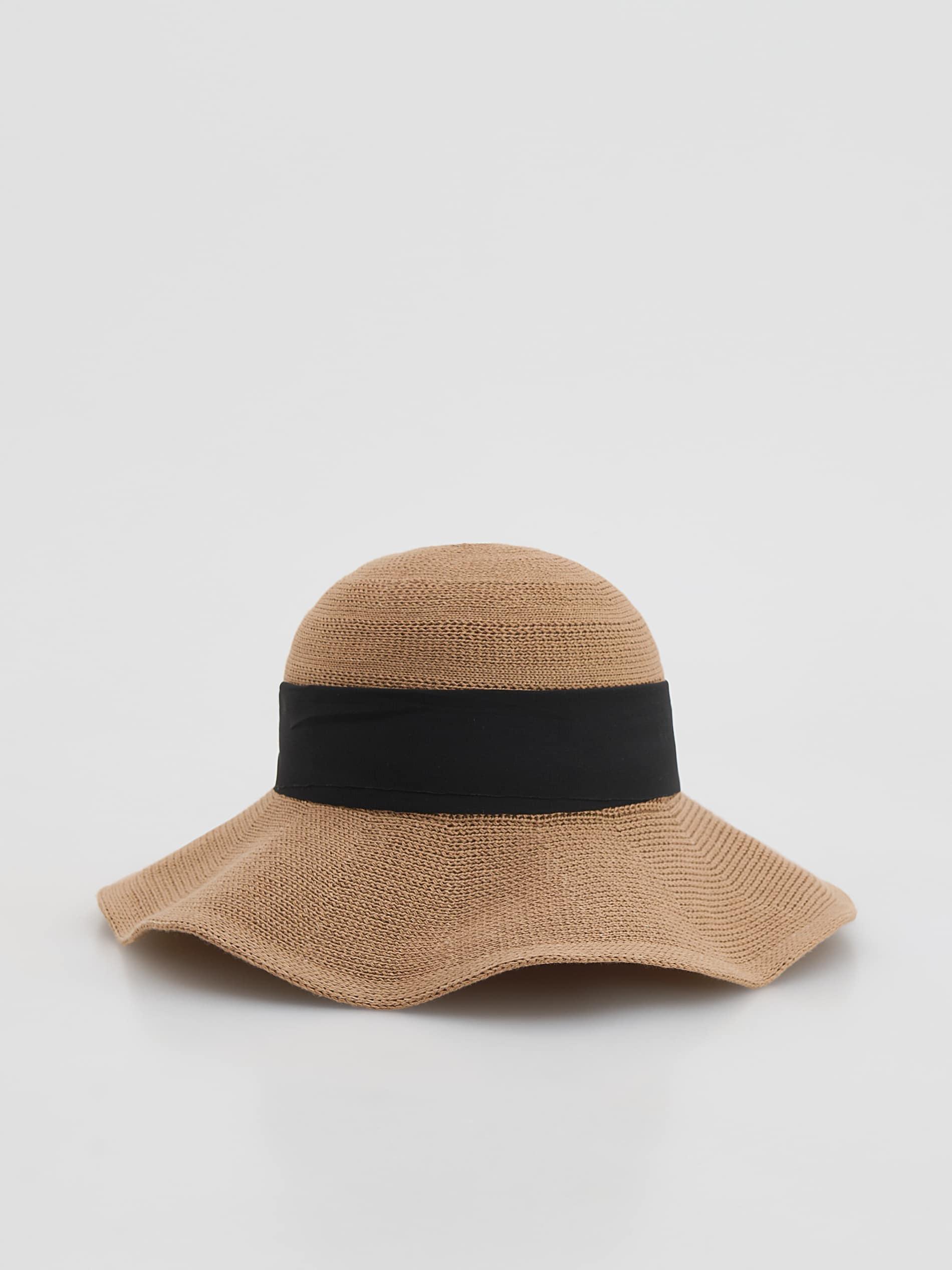 Beige Hat With Bow Detail, Beige, large image number 0