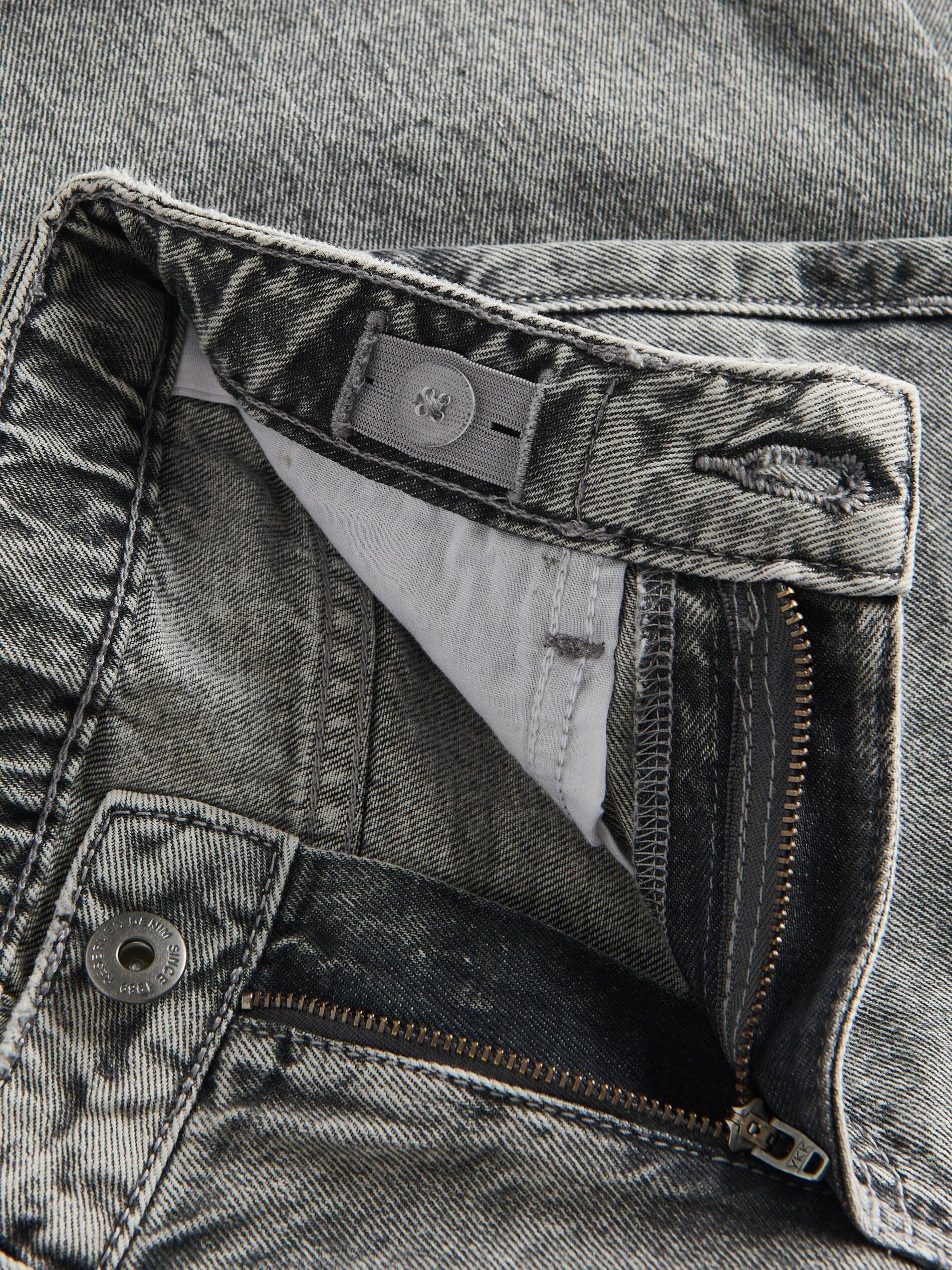 Grey Super Wide Leg Jeans With Detail, Light grey, medium