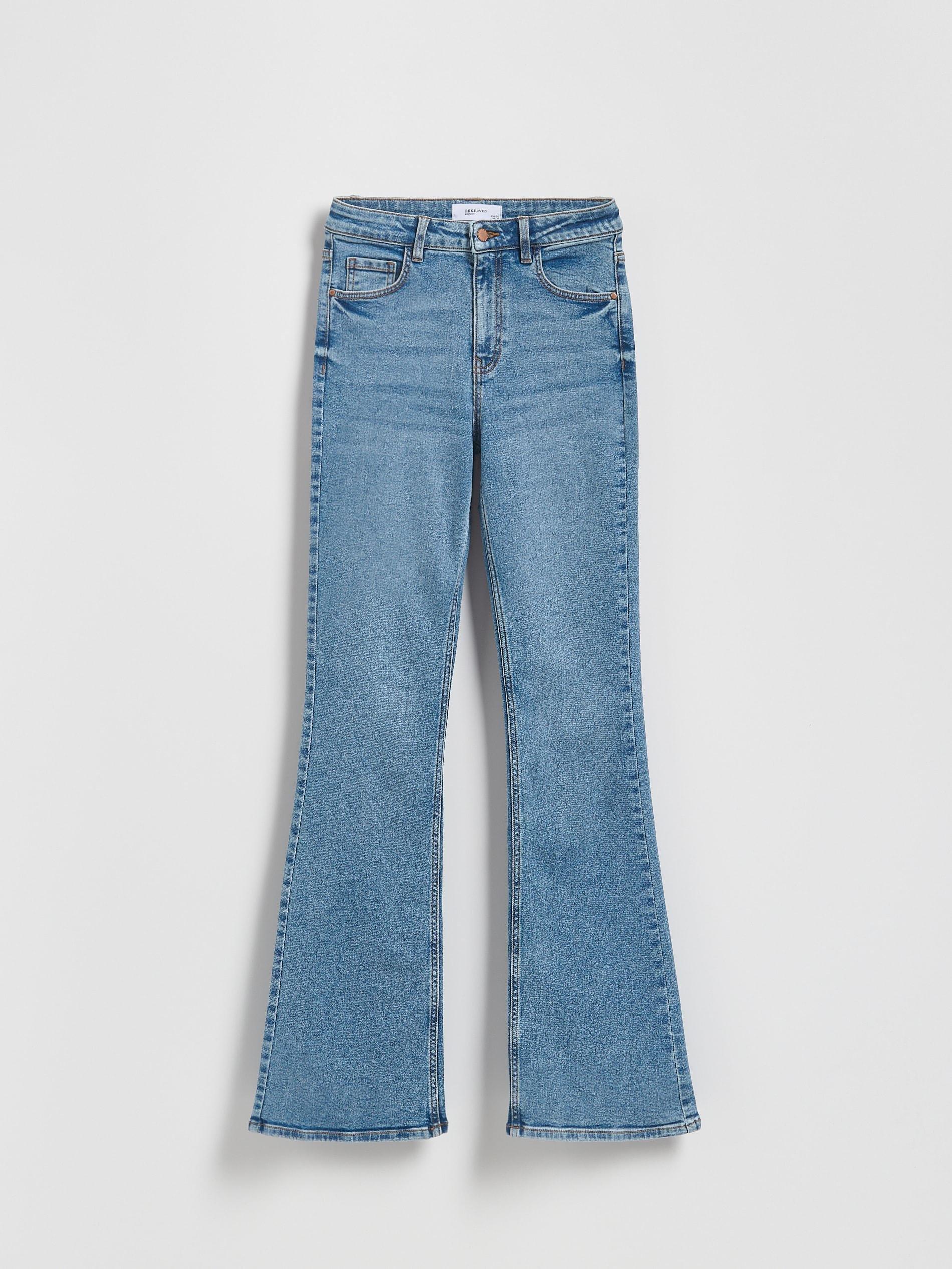 Blue Flare Jeans, Blue, large image number 3