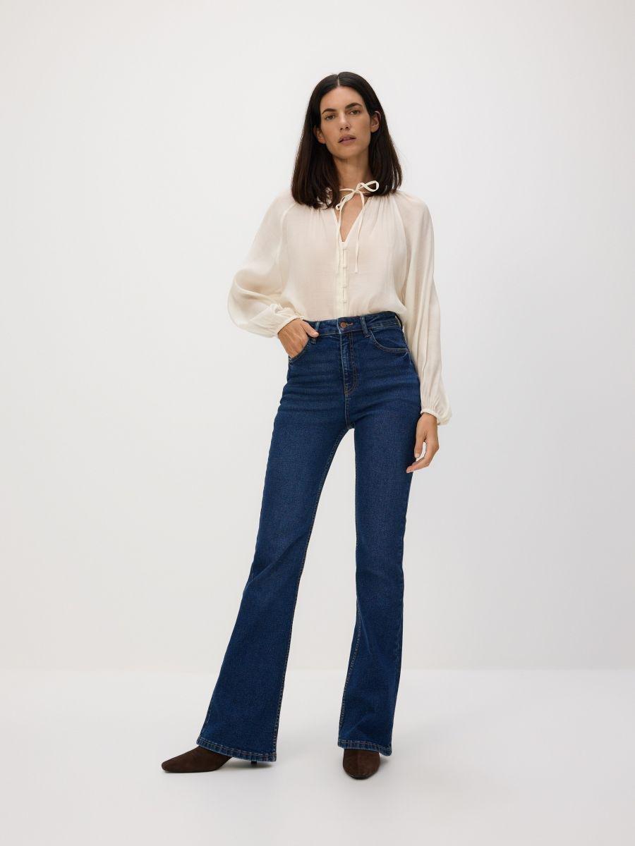 Flare Bootcut Jeans, Navy, large image number 0
