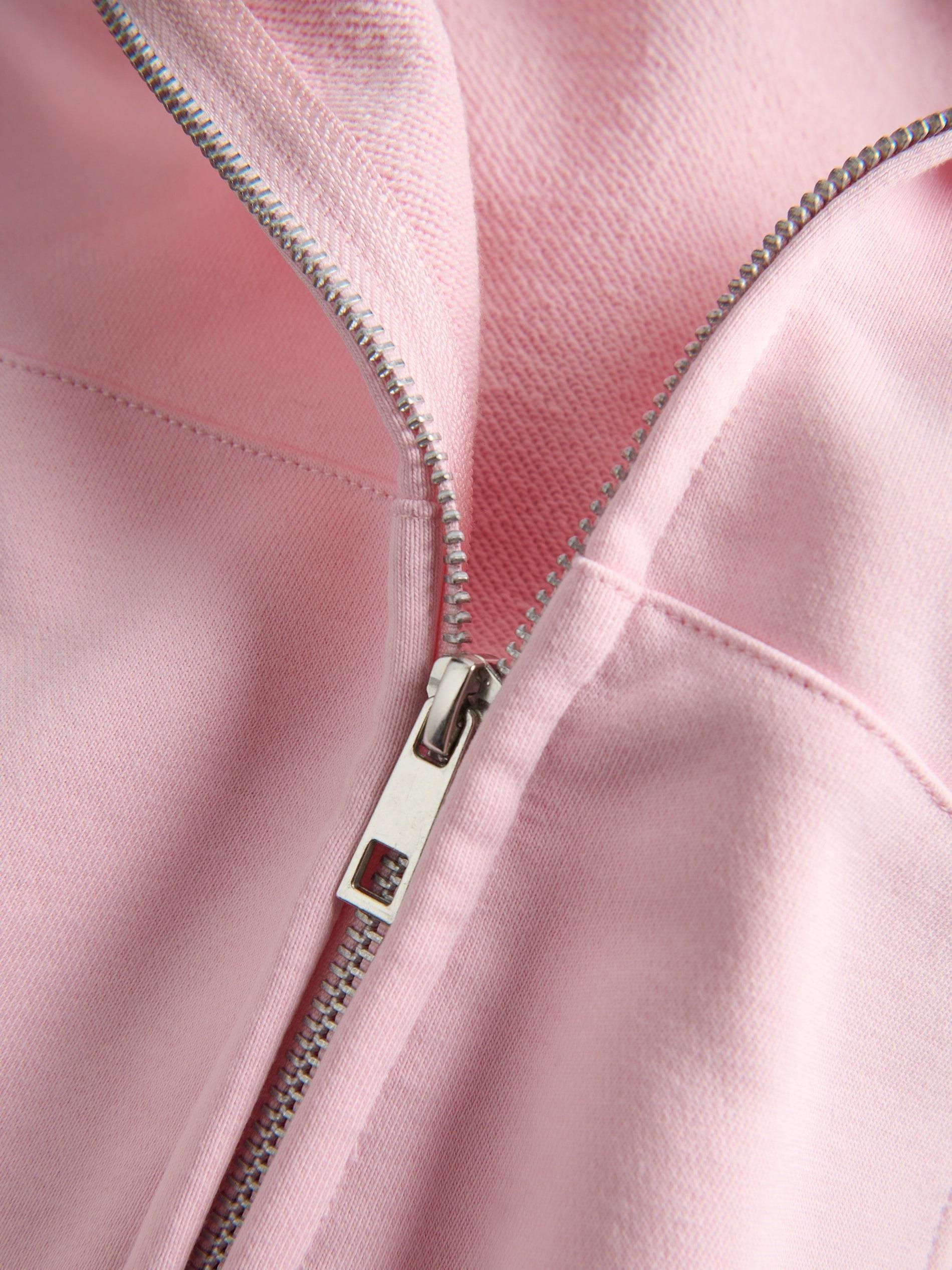 Pinkk Zip Up Sweatshirt, Pink, large image number 4