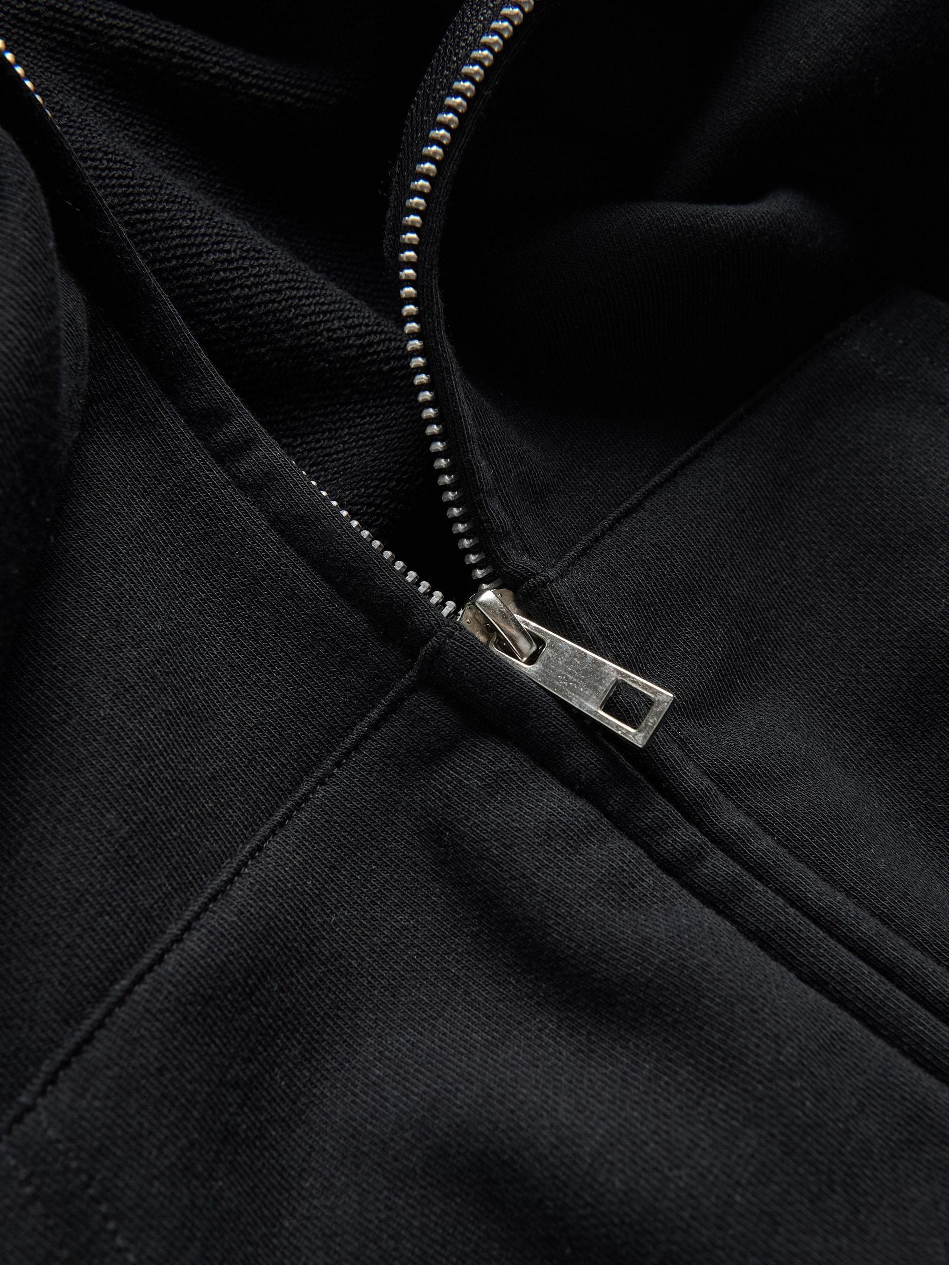 Black Zip Up Sweatshirt, Black, large image number 4