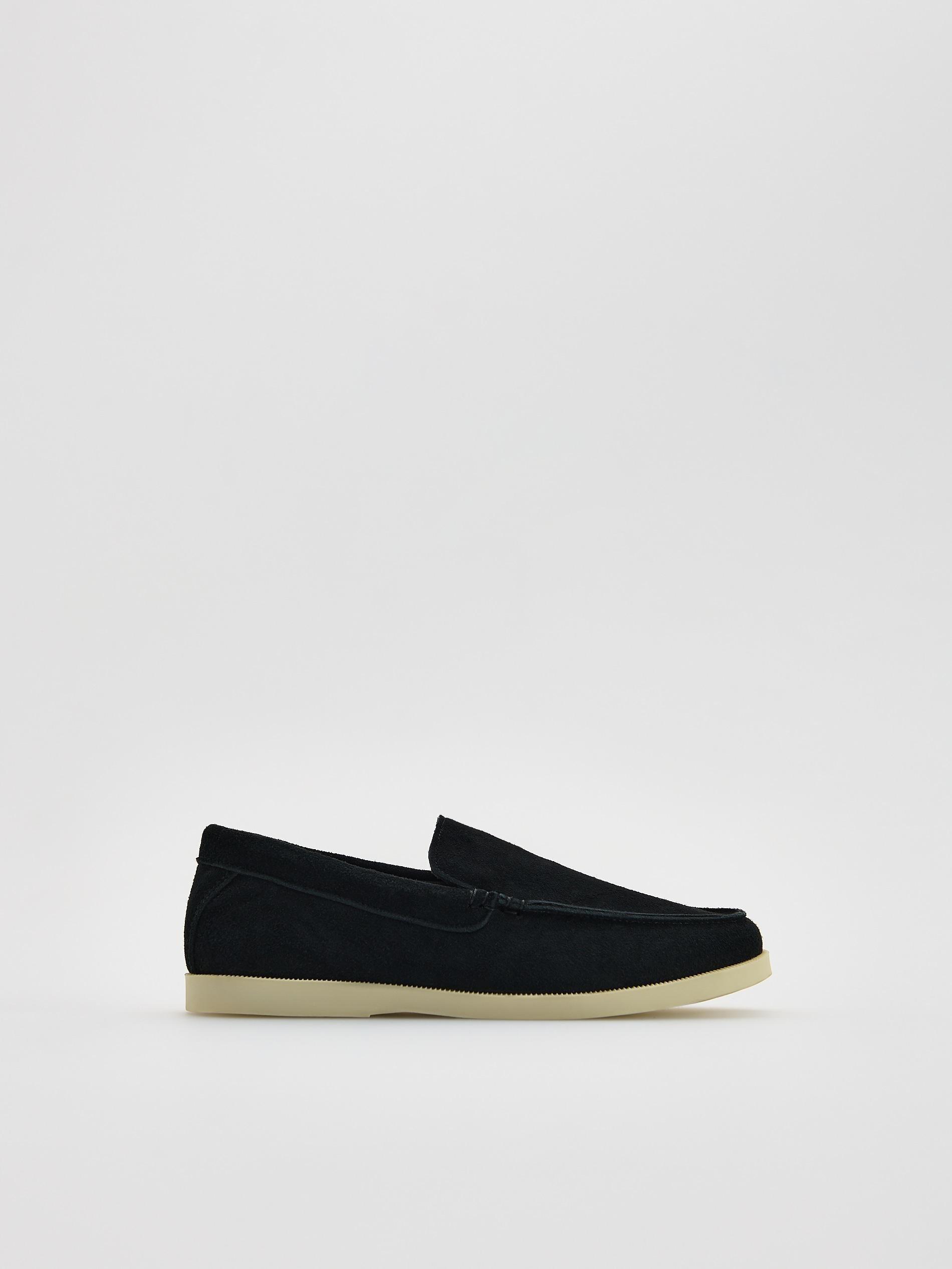 Black Leather Loafers, , large image number 0