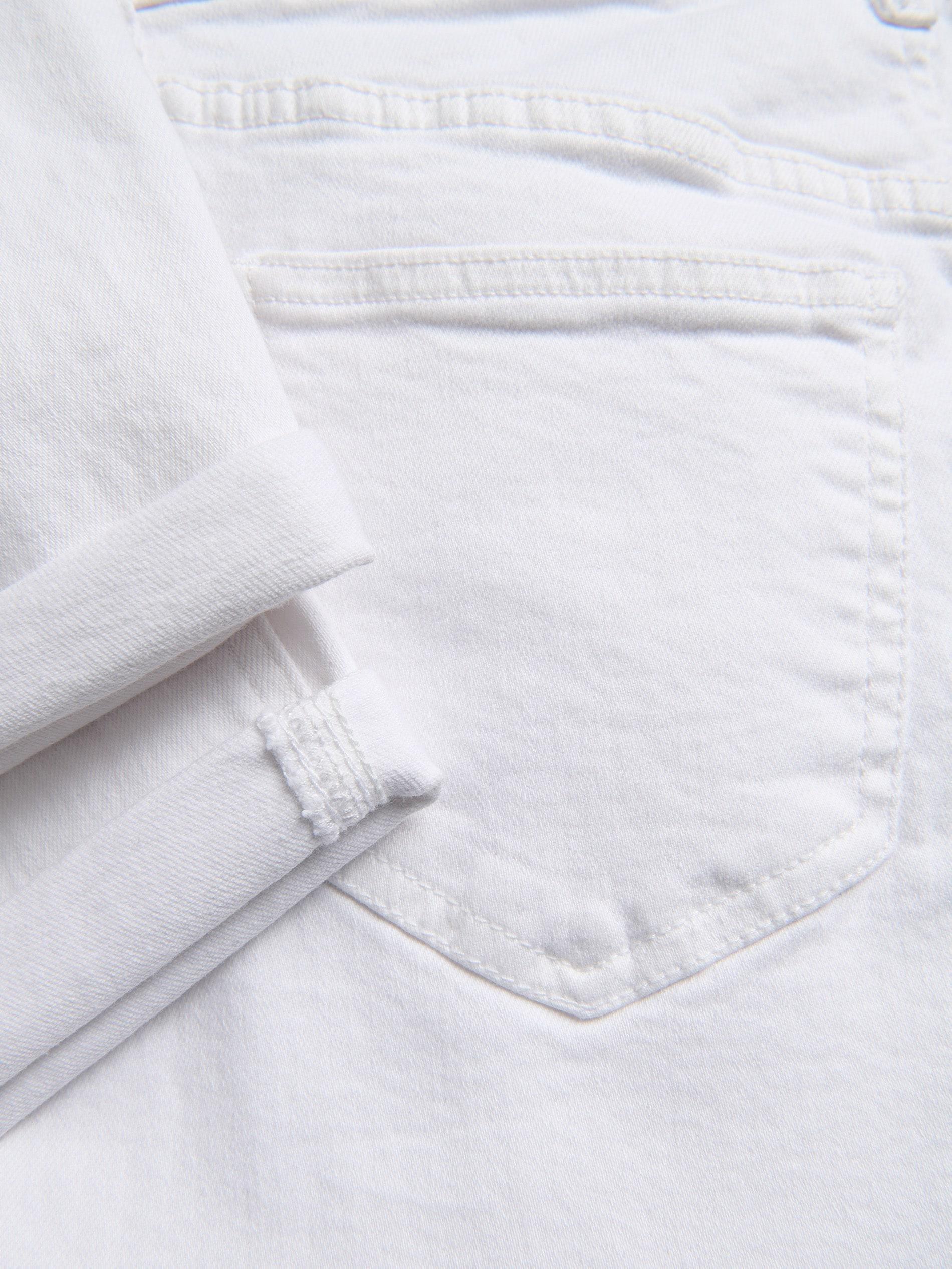 White Boyfriend Slim Jeans, White, large image number 4