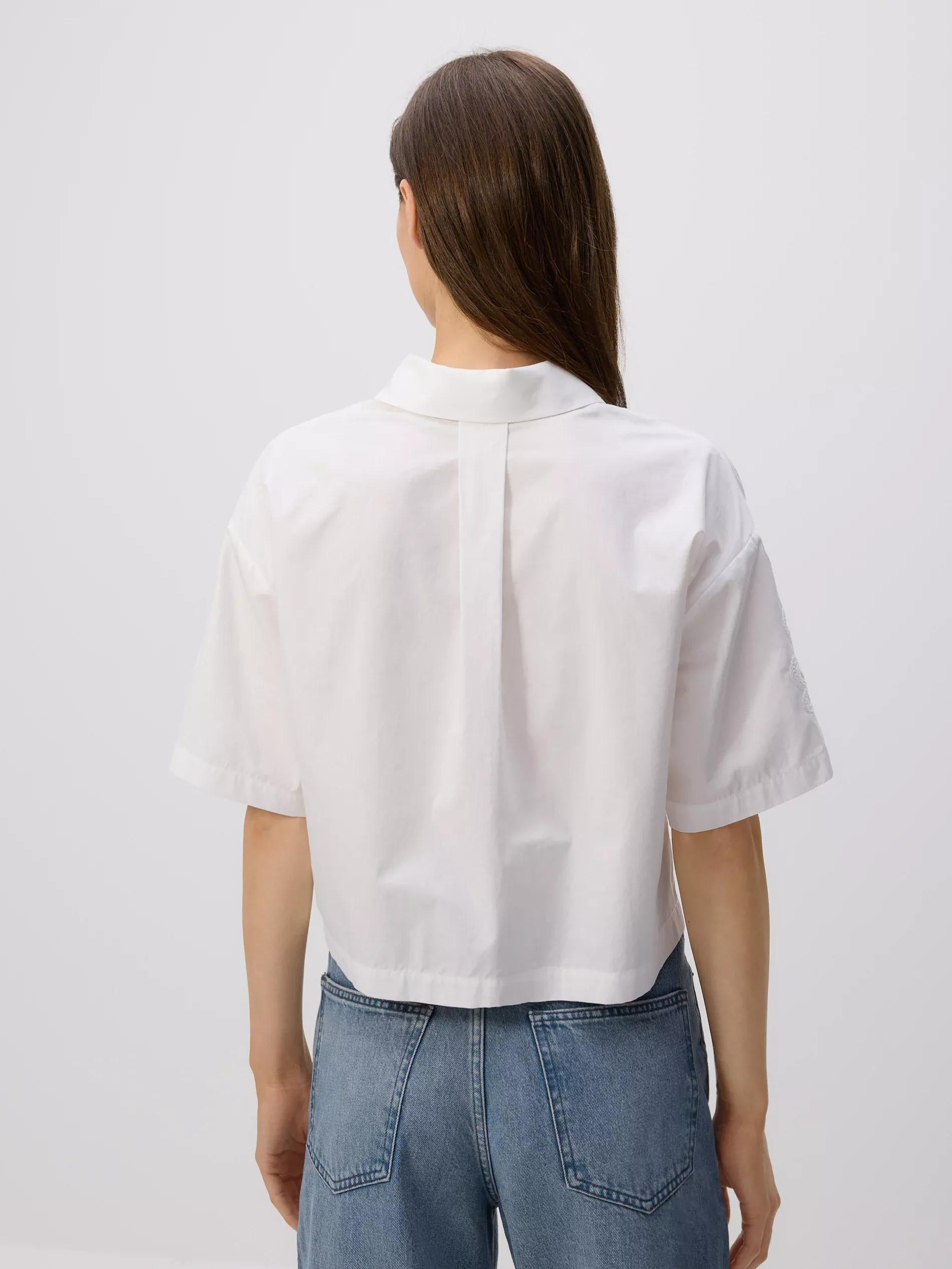 WHITE Shirt with openwork sleeves, , large image number 3