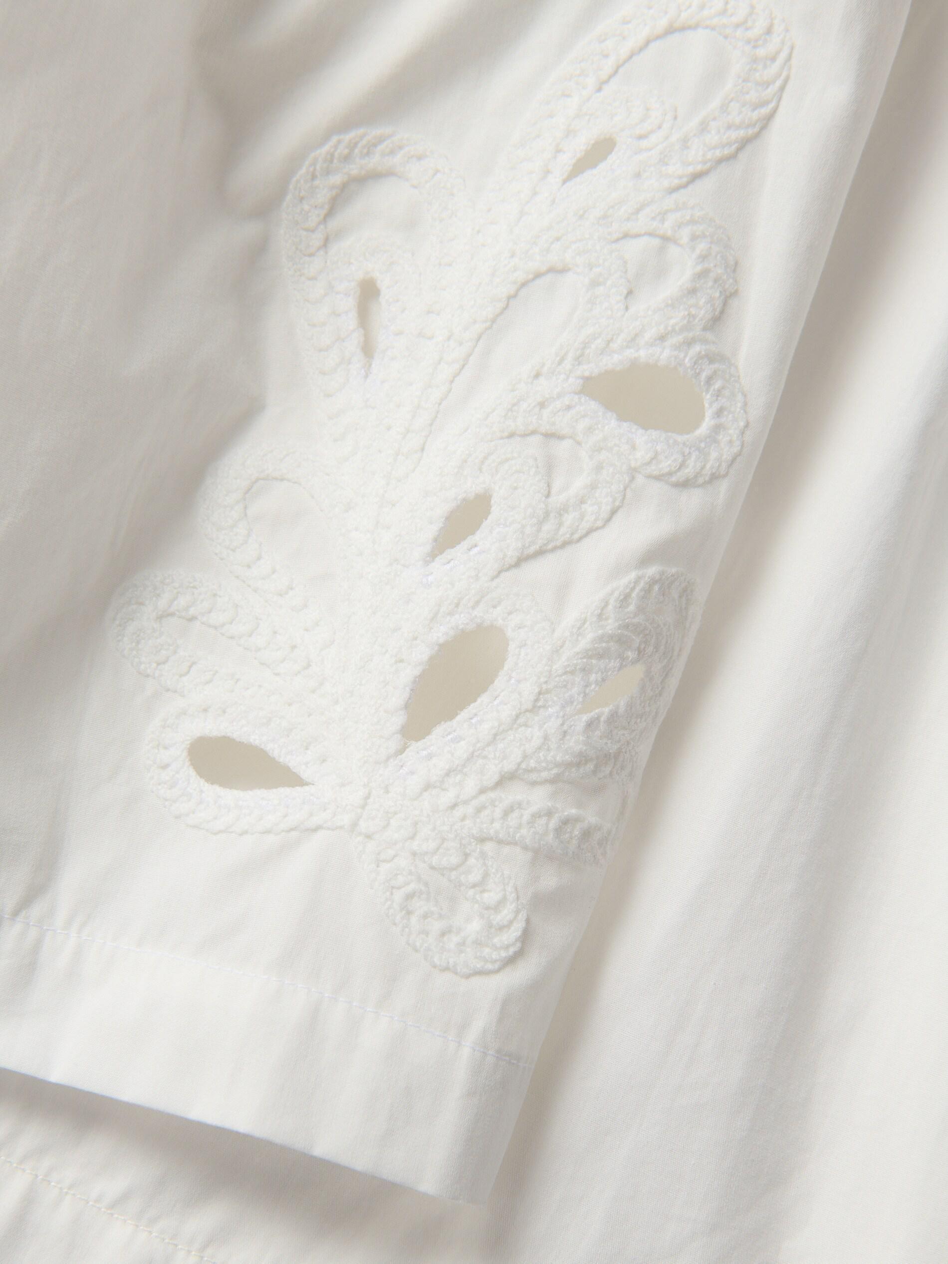 WHITE Shirt with openwork sleeves, White, large image number 5
