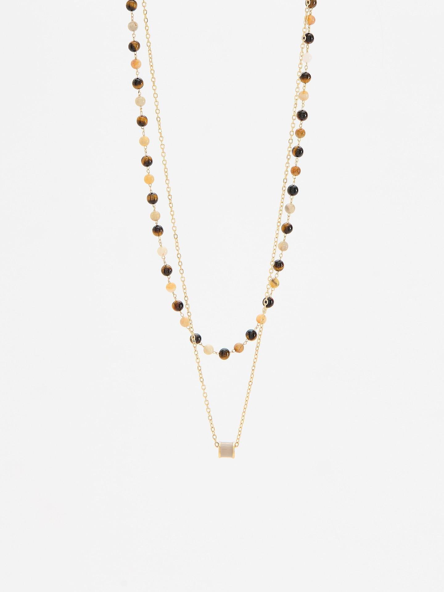 Multicolour Decorative Stones Necklace, Multicolor, large image number 0