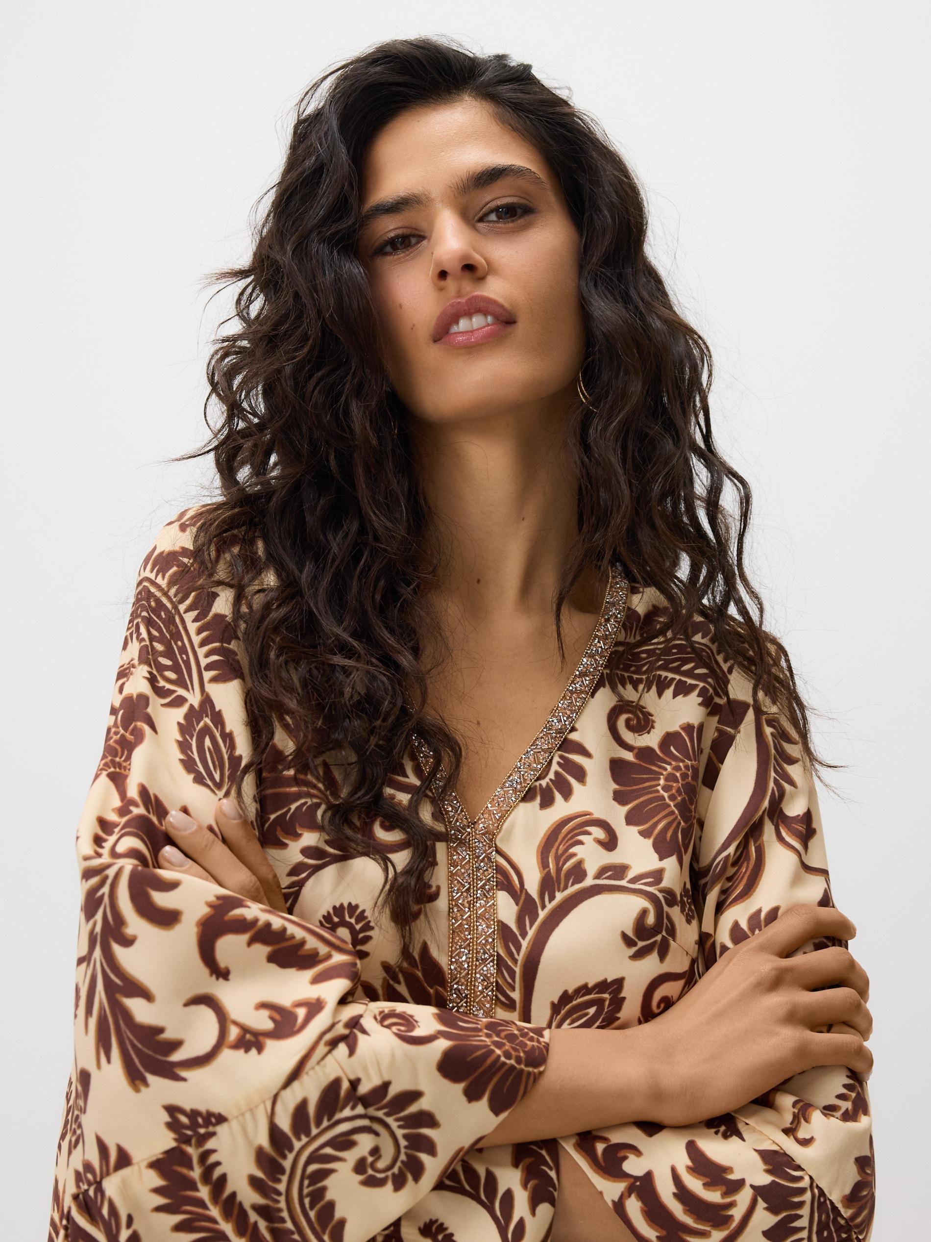 Multicolour Patterned Dress With Viscose, Multicolor, large image number 0