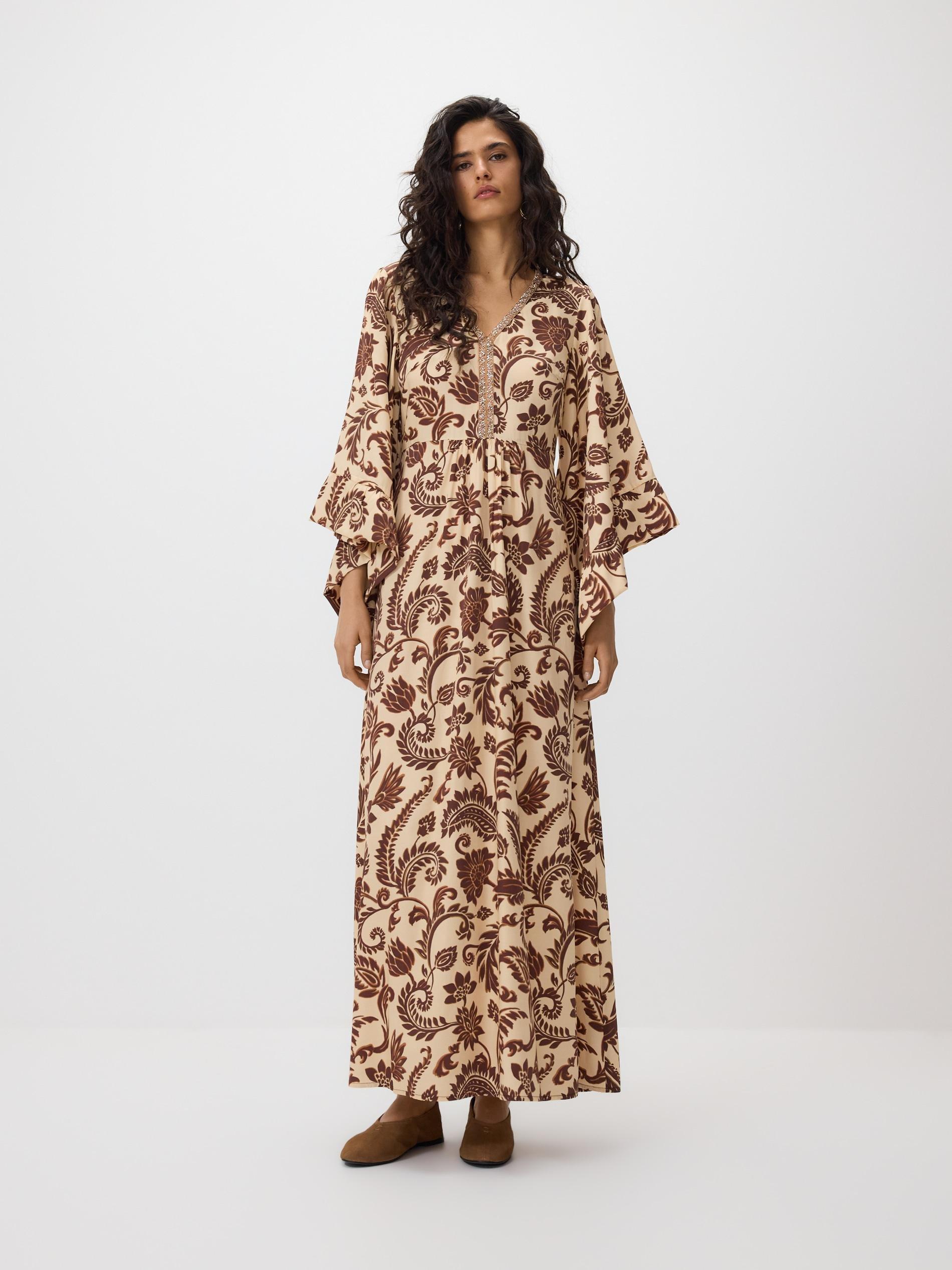 Multicolour Patterned Dress With Viscose, Multicolor, medium