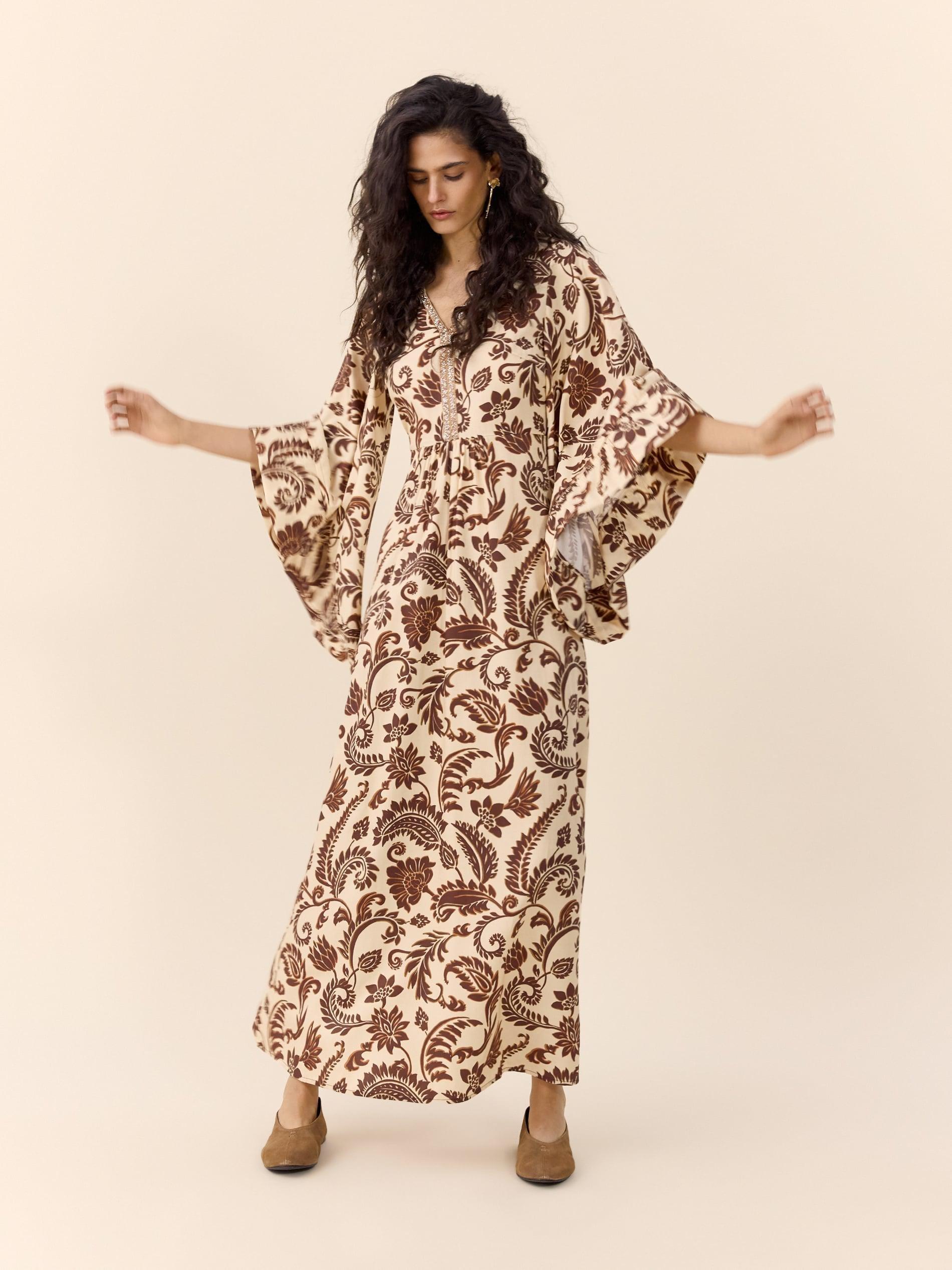 Multicolour Patterned Dress With Viscose, Multicolor, large image number 7