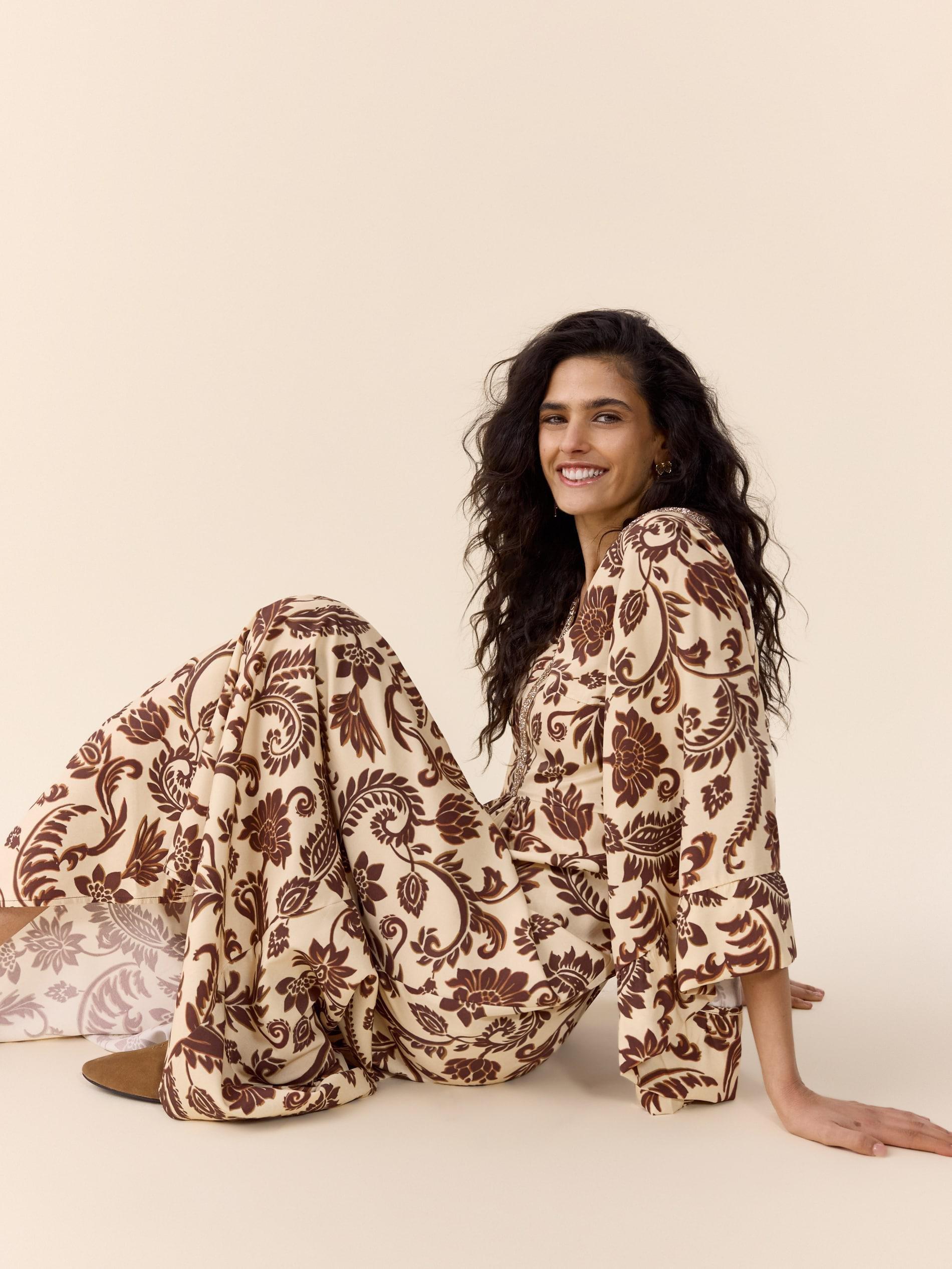 Multicolour Patterned Dress With Viscose, Multicolor, large image number 8