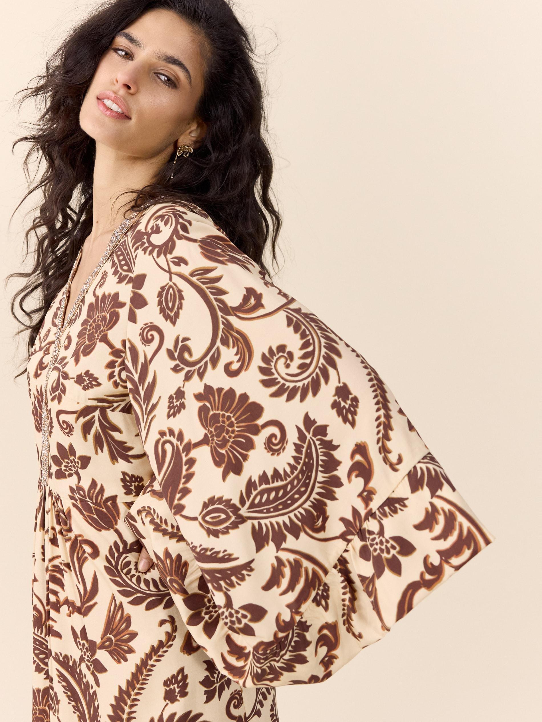 Multicolour Patterned Dress With Viscose, Multicolor, large image number 9