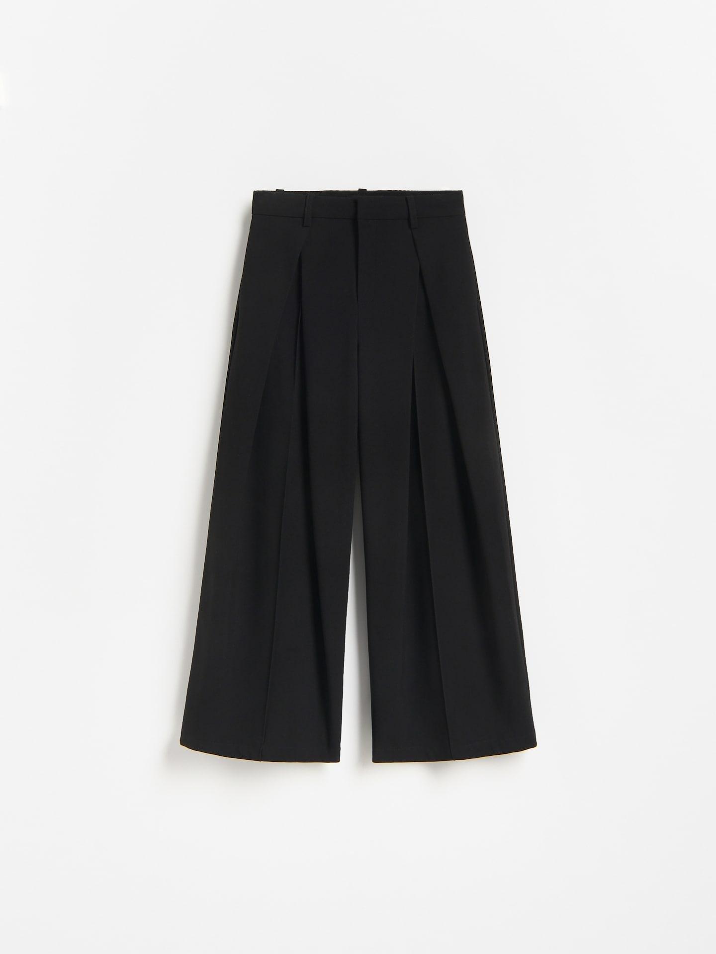 Black Loose Trousers With Viscose, Black, medium