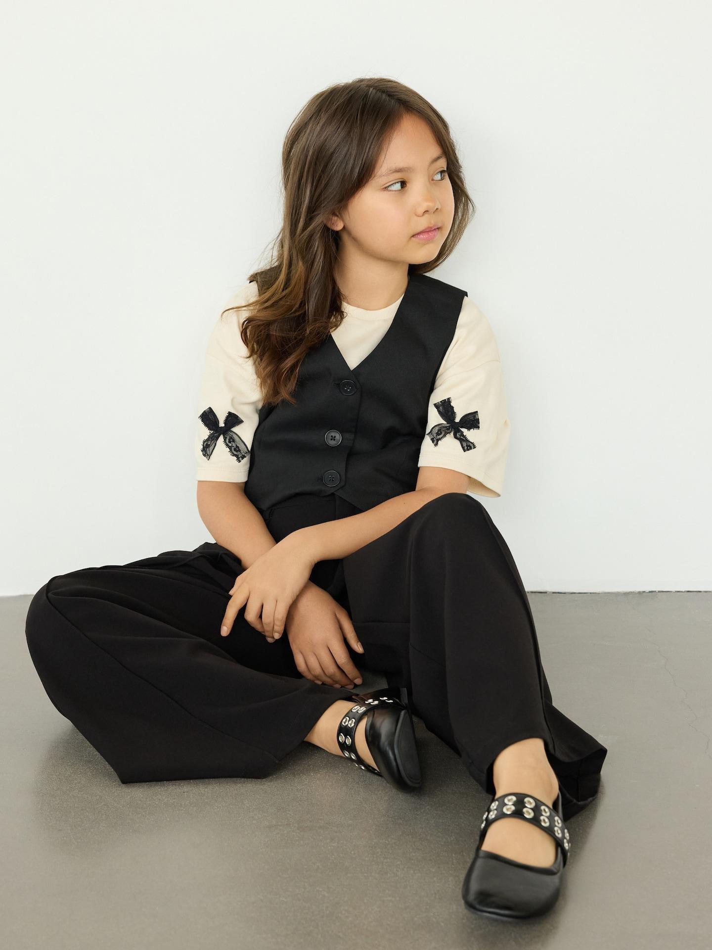 Black Loose Trousers With Viscose, Black, medium