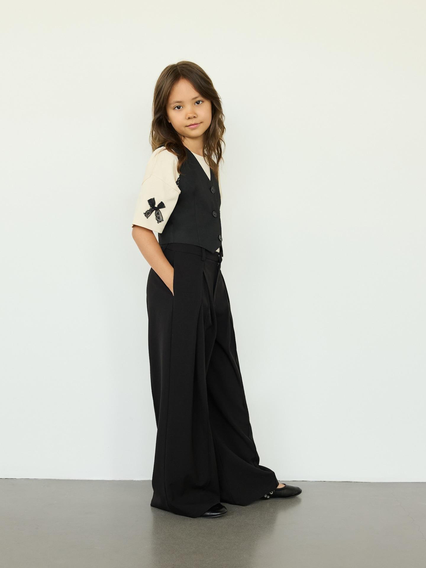 Black Loose Trousers With Viscose, Black, large image number 4