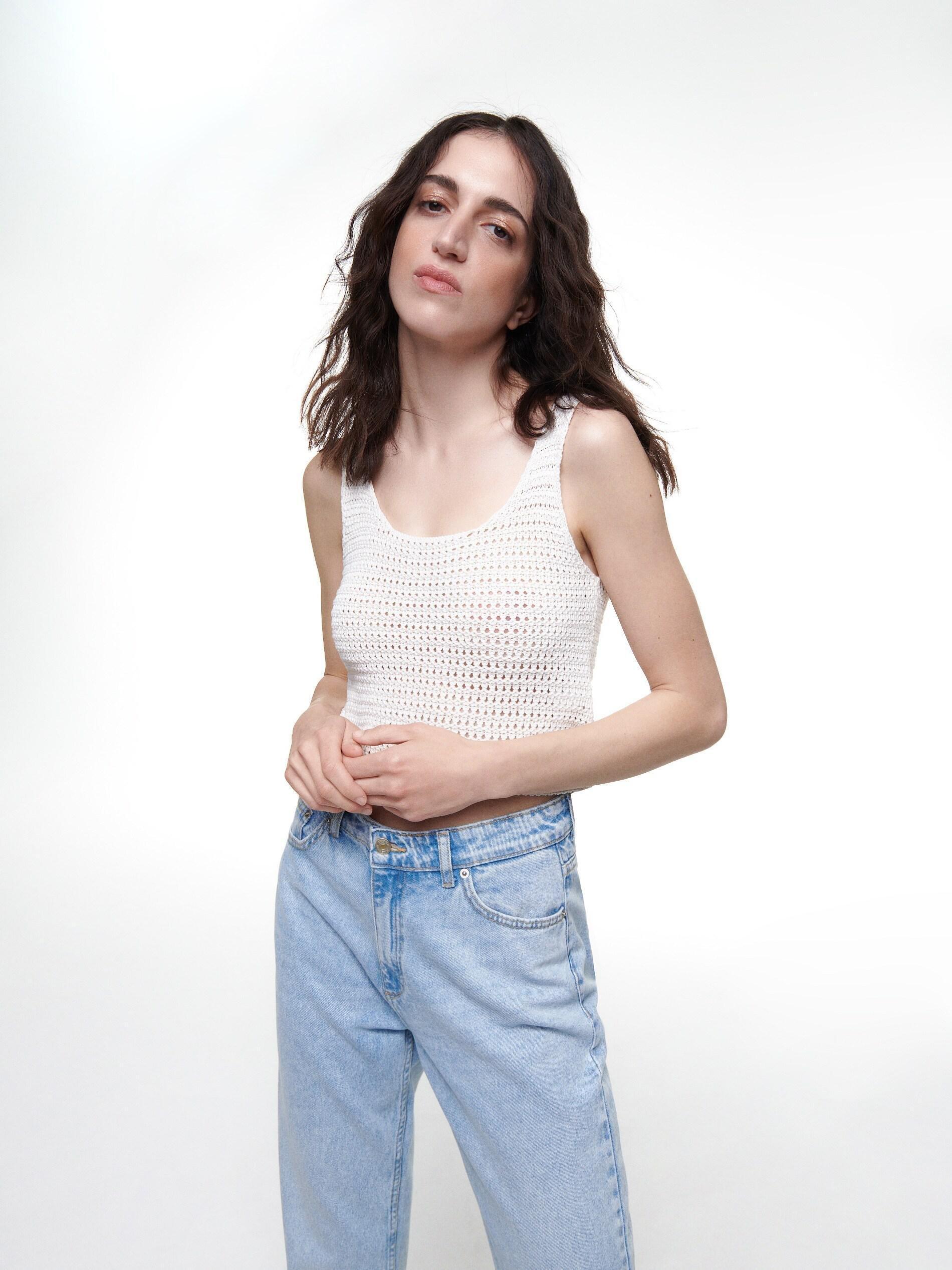 Beige Eco Aware Organic Cotton Blend Top, , large image number 1
