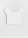 Reserved - Ivory Jersey crop top