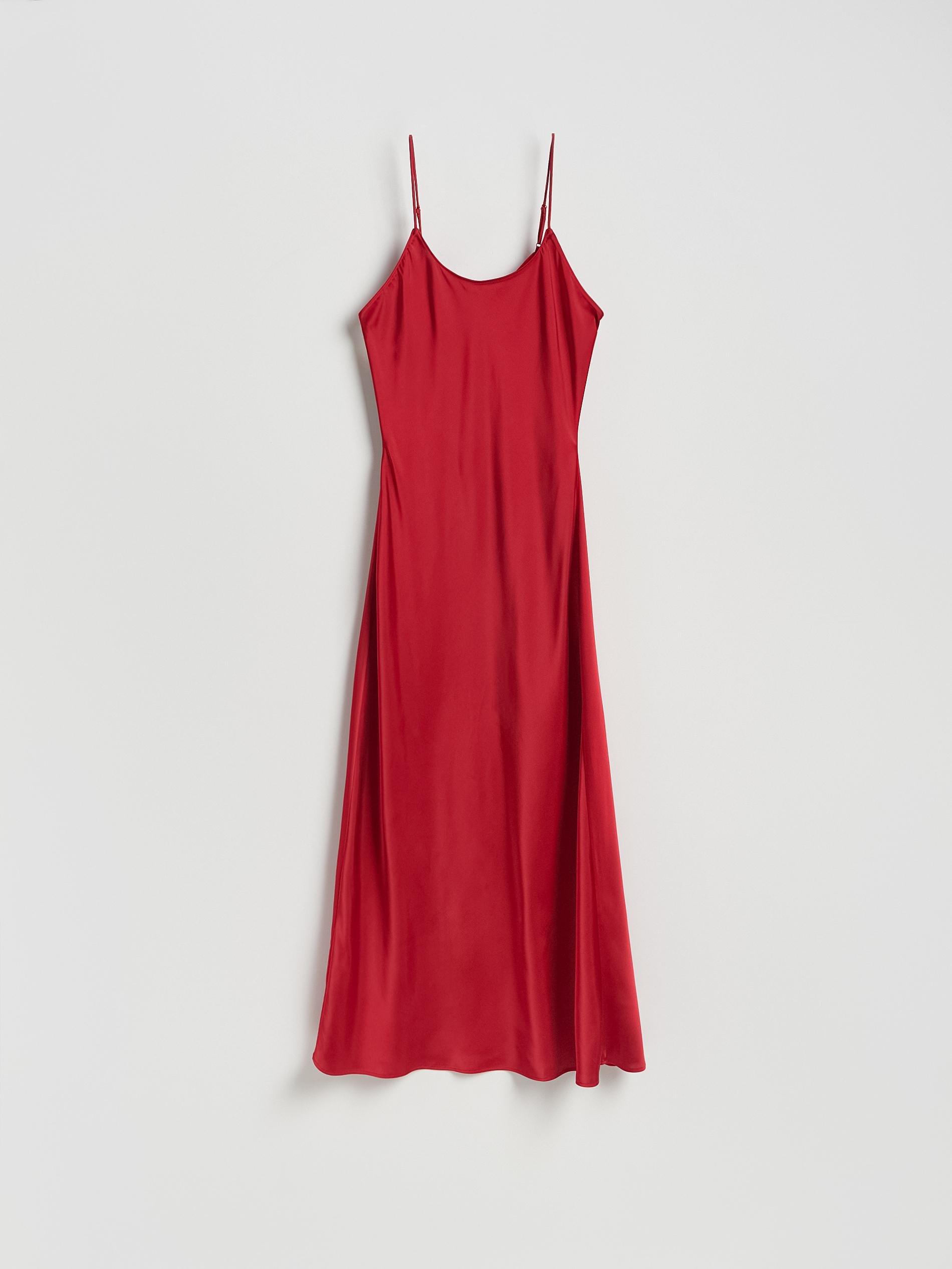 Red Cami Strap Maxi Dress, Red, large image number 4