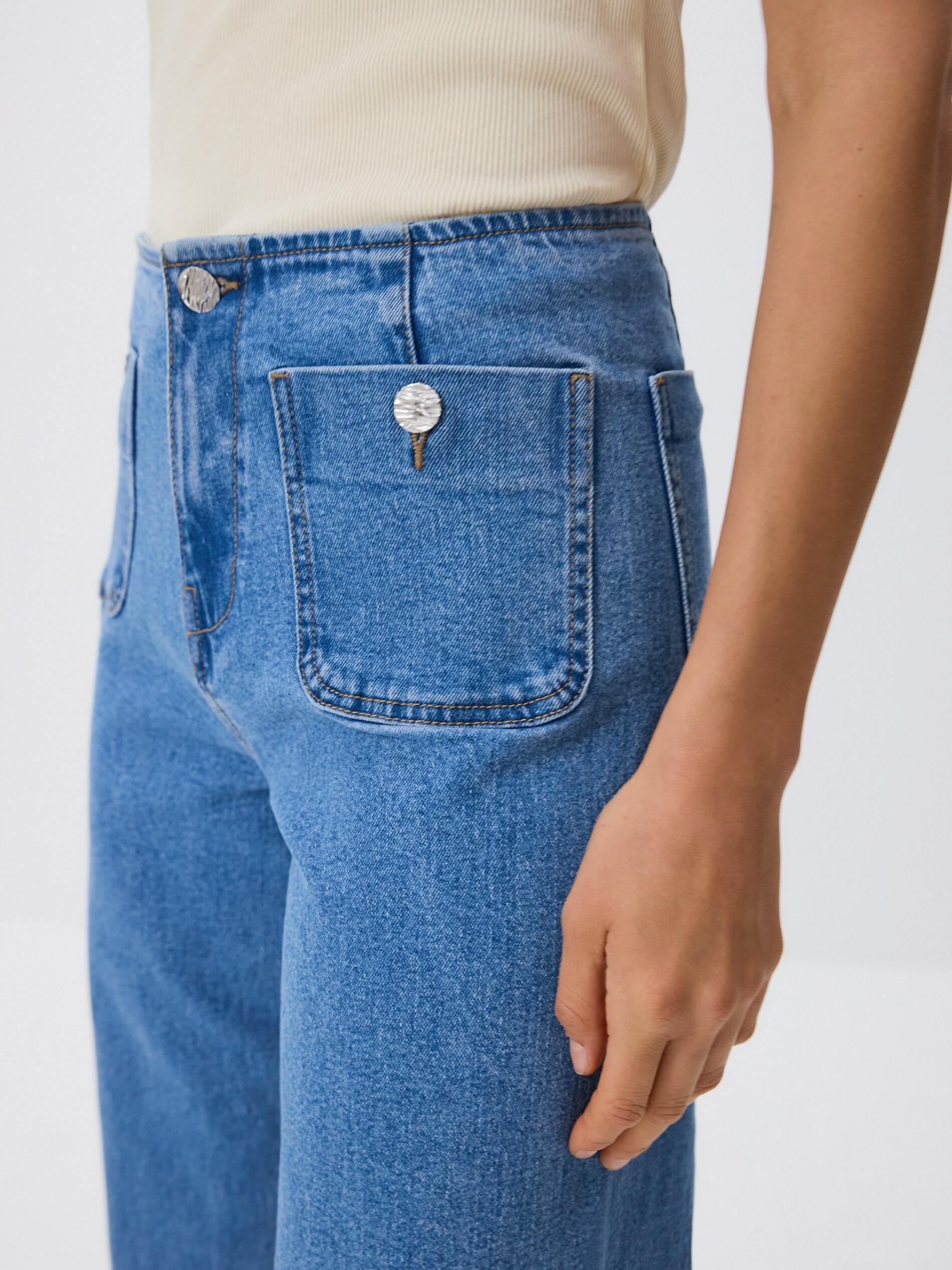 BLUE Culotte jeans, Blue, large image number 1
