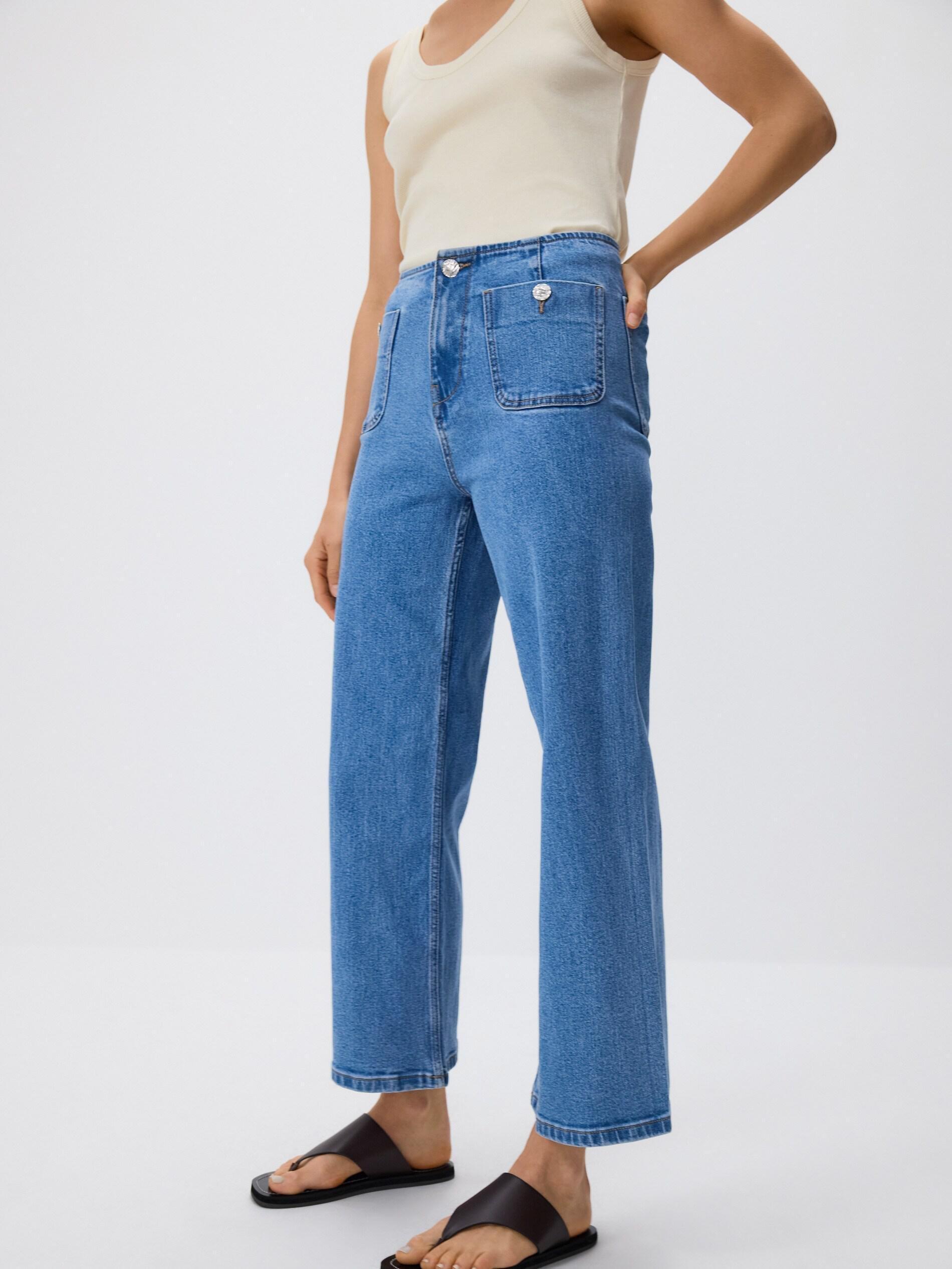 BLUE Culotte jeans, Blue, large image number 3