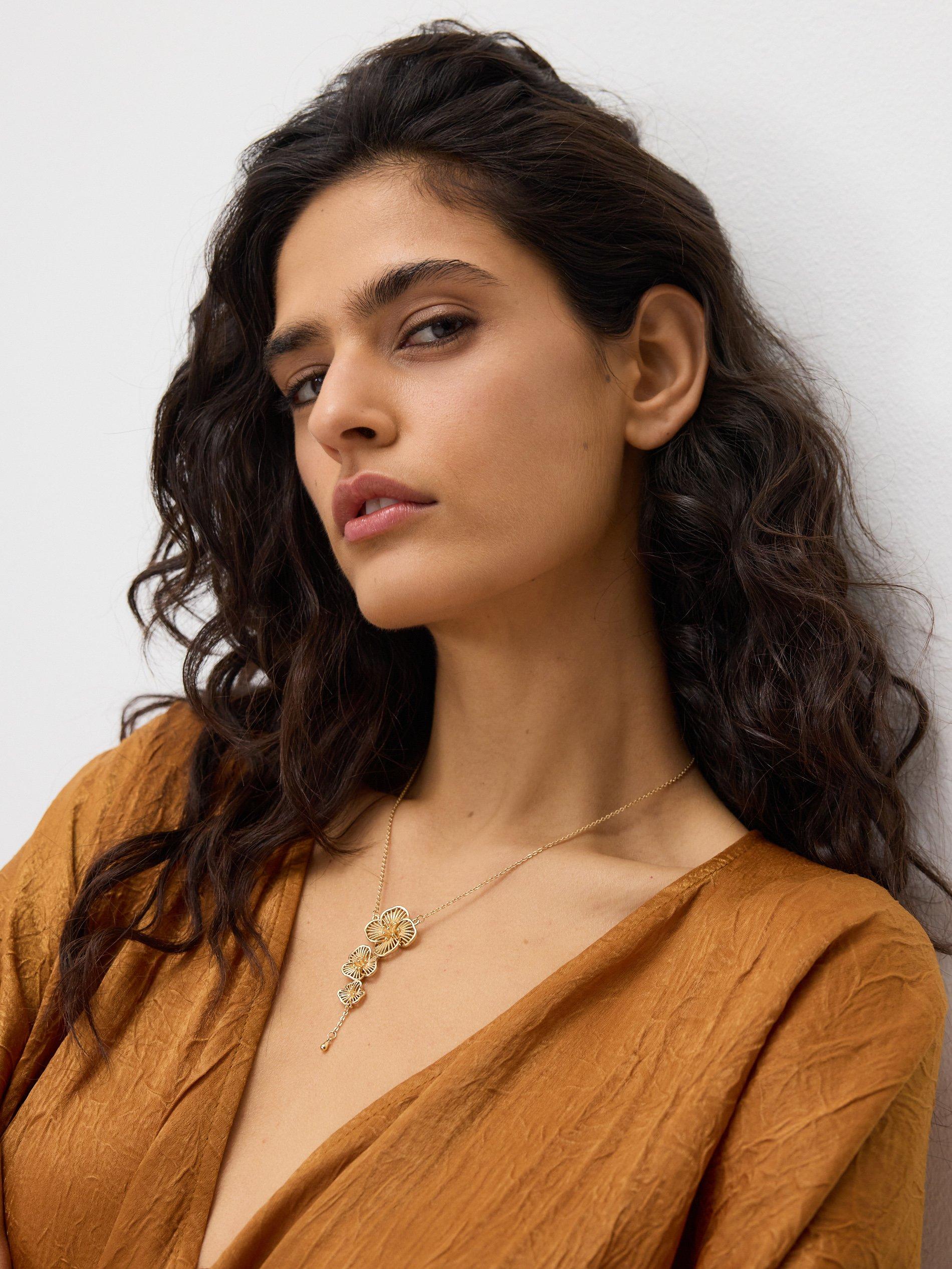 Brown Dress With Draping, Brown, large image number 2