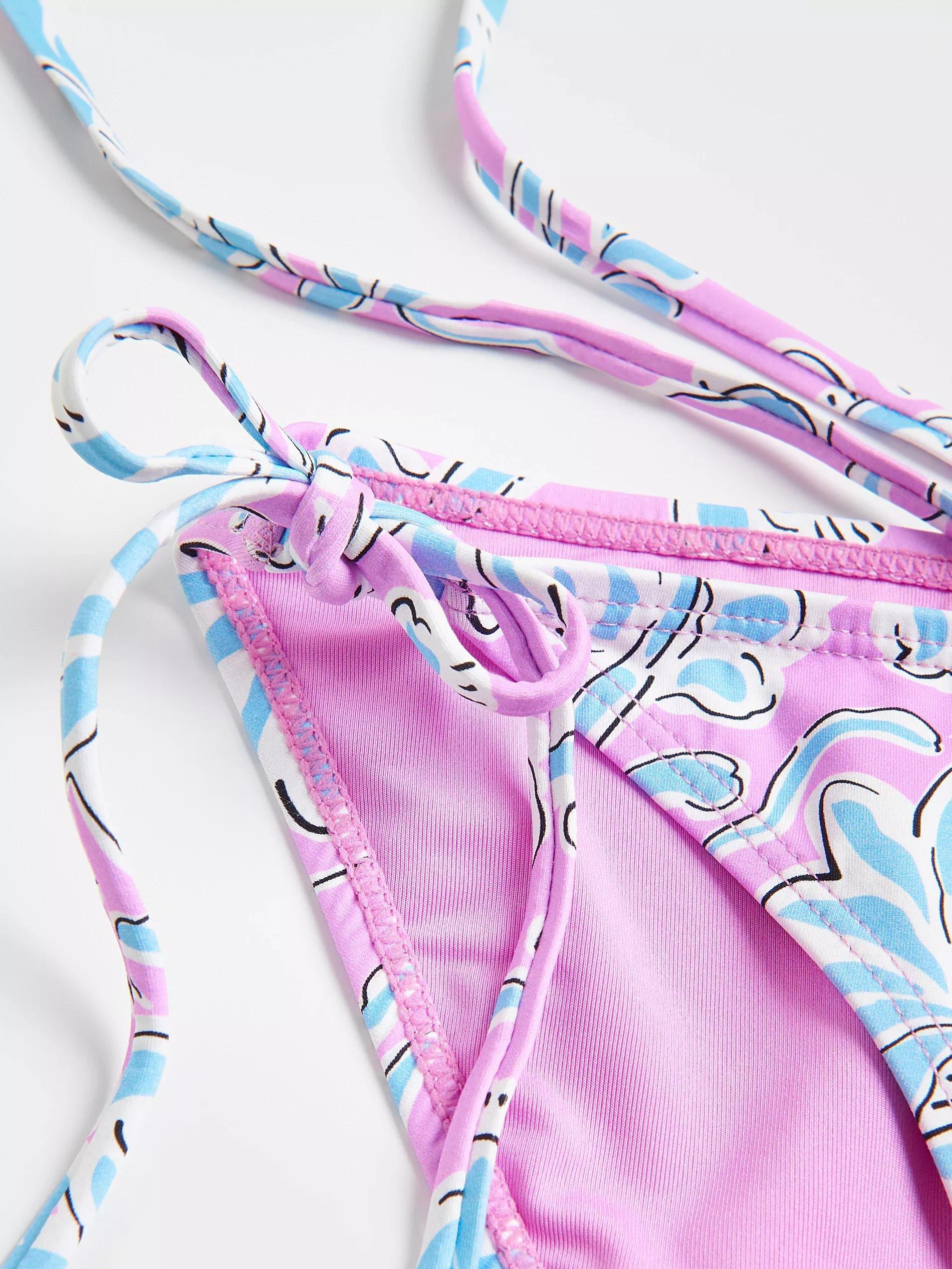 Multicolour Bikini Bottoms, Blue, large image number 5