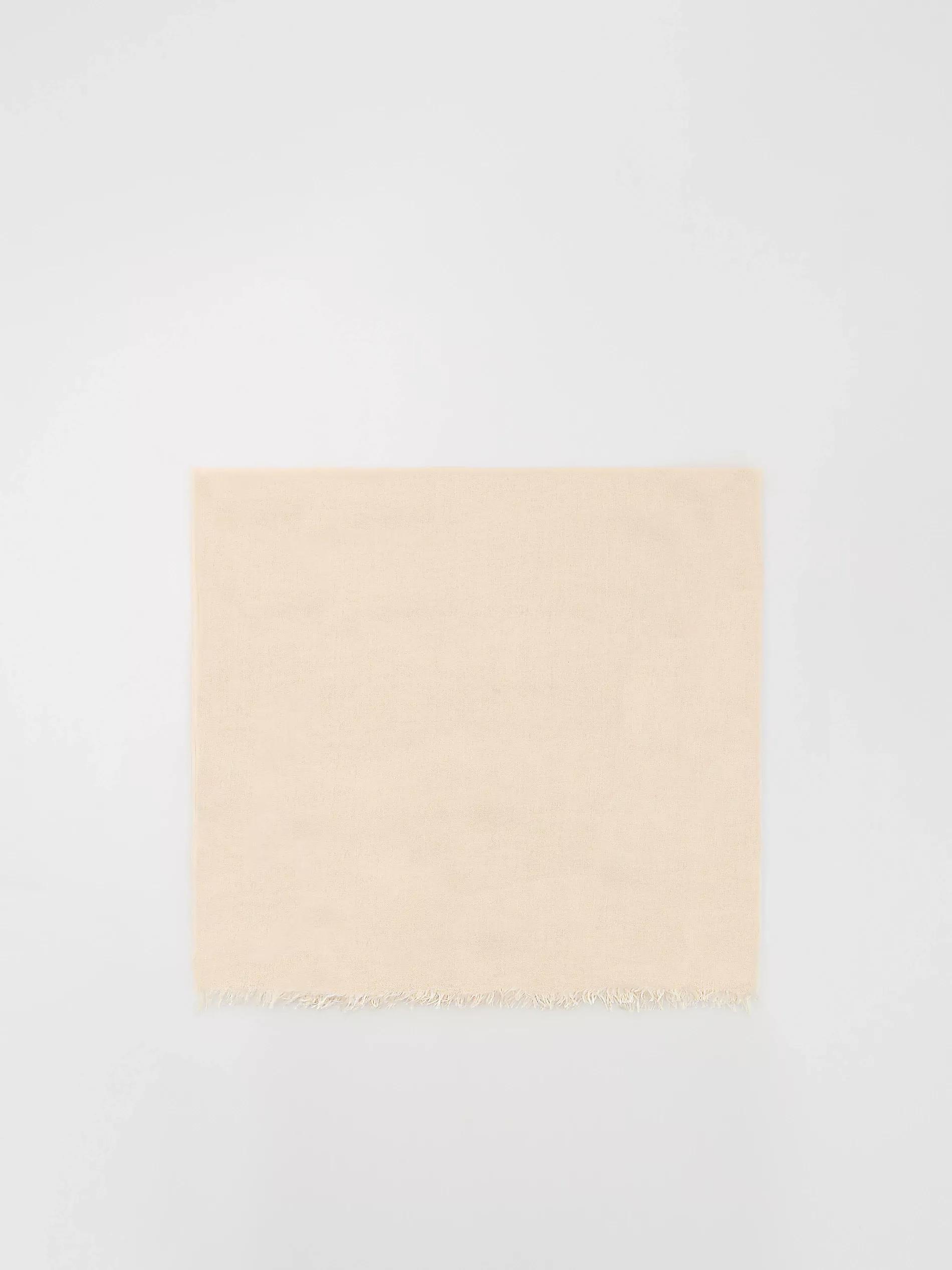 Cream Plain Scarf, , medium