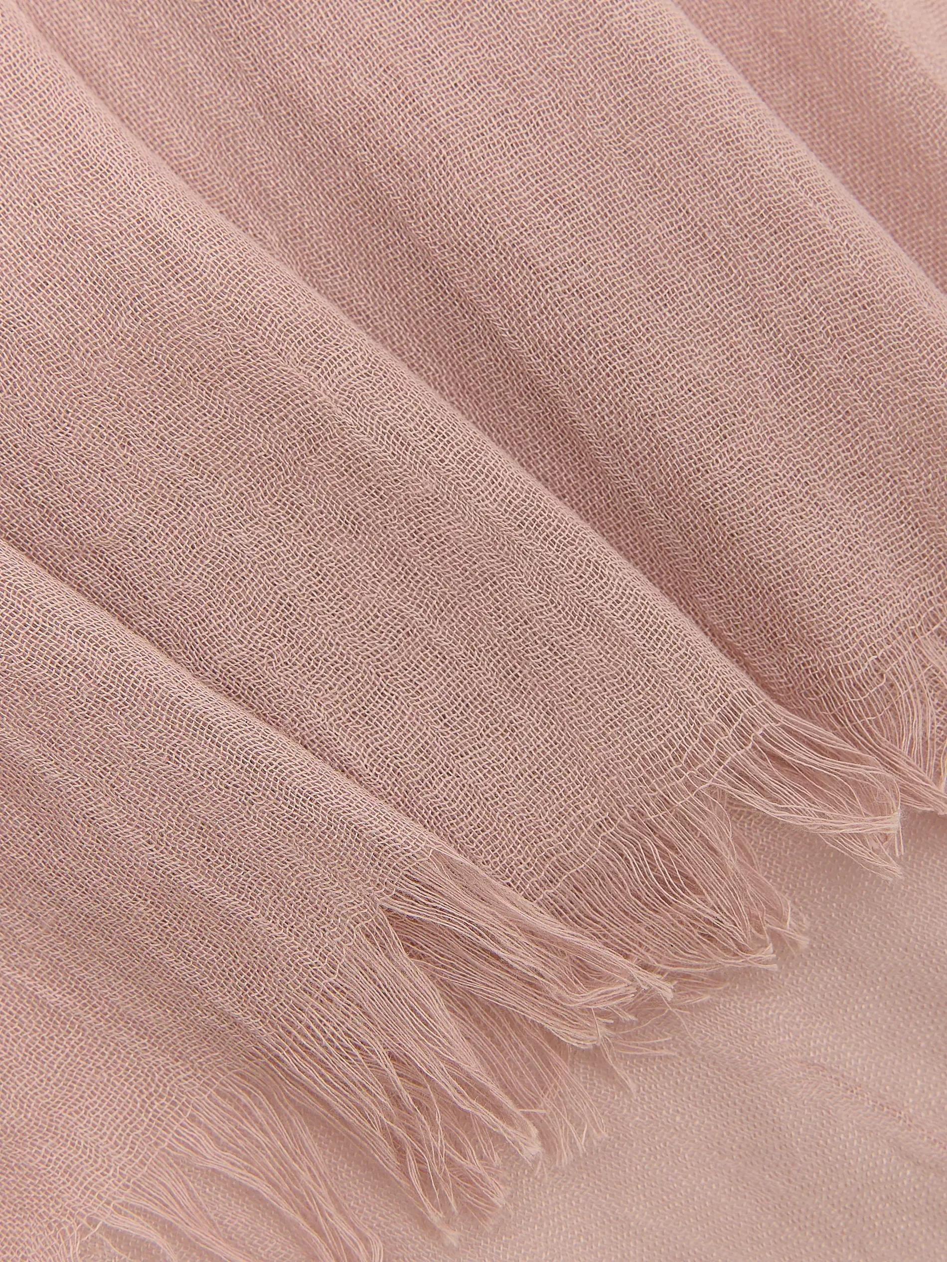 Pink Plain Scarf, Pink, large image number 1