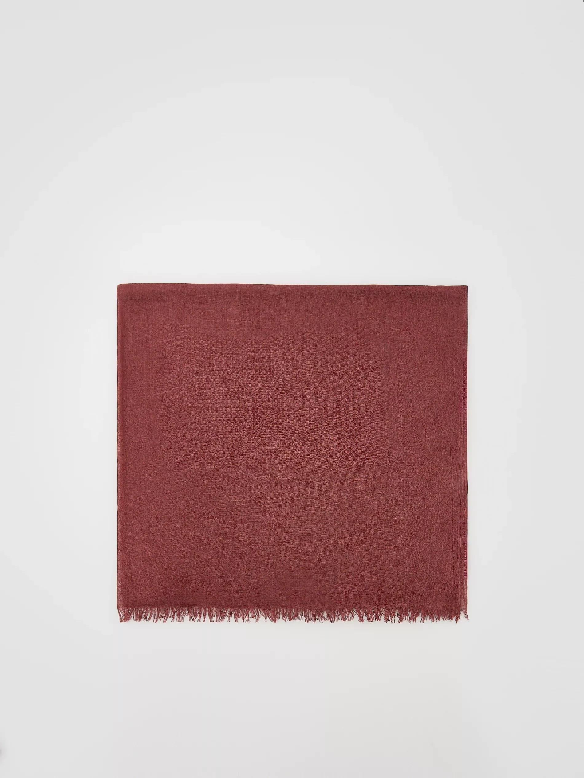 Maroon Plain Scarf, Burgundy, large image number 0
