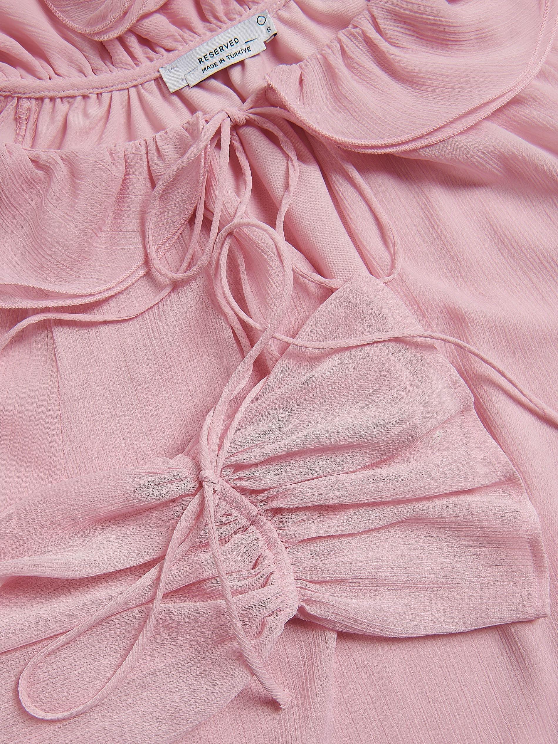 Pink Blouse With Decorative Collar, Pink, large image number 5