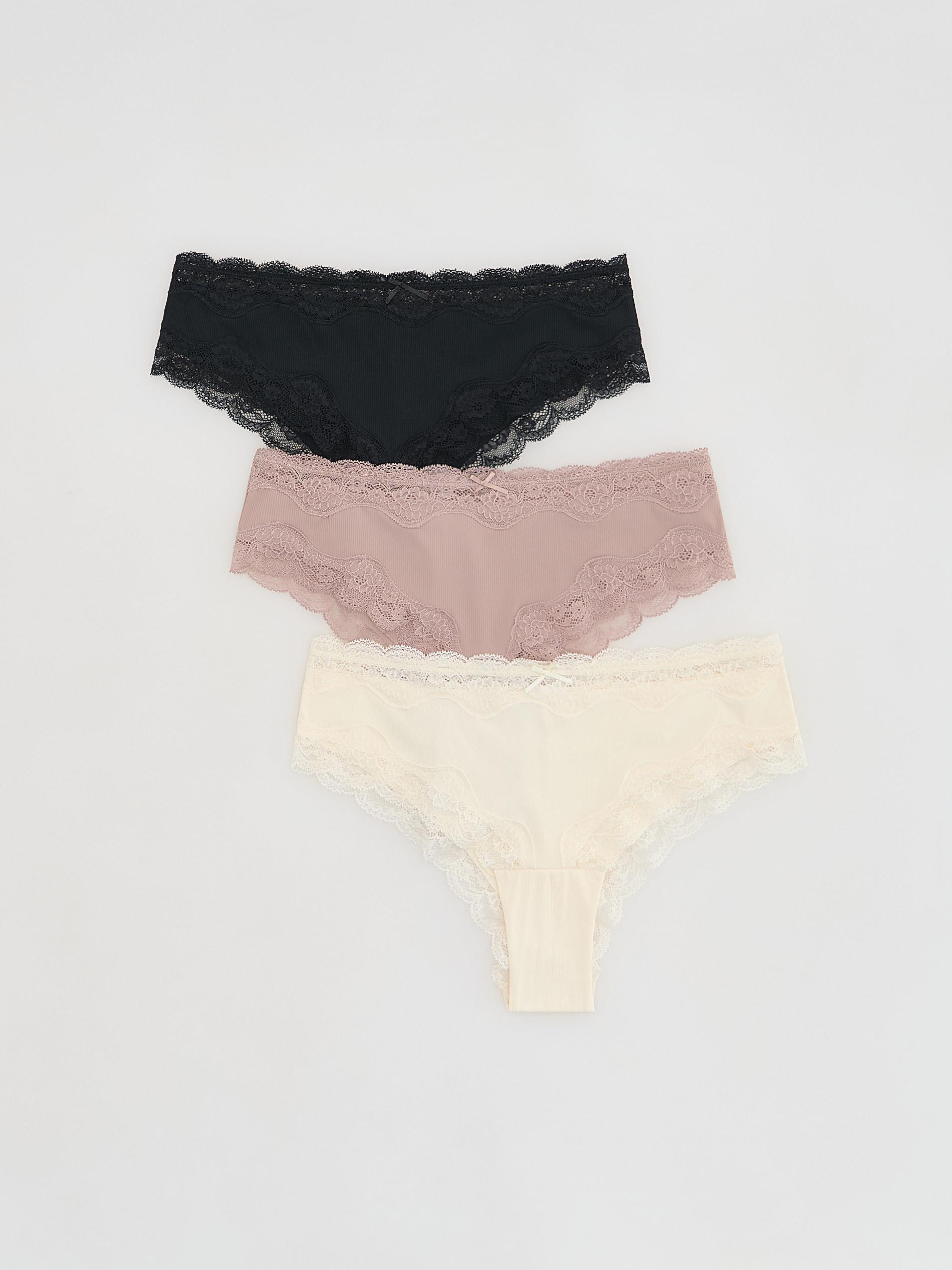 Black Hipster Panties 3-Pack, Black, large image number 1