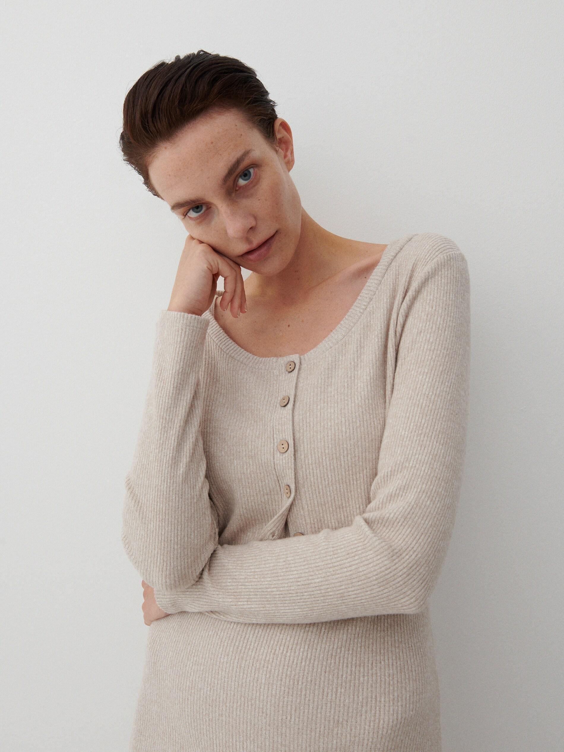 Beige Ribbed Blouse, Women, , large image number 11