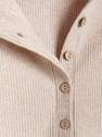 Reserved - Beige Ribbed Blouse, Women