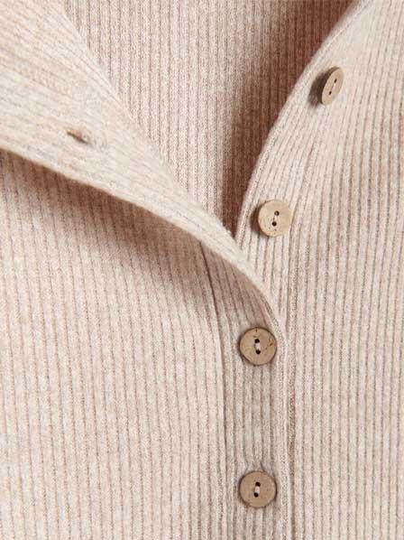 Beige Ribbed Blouse, Women, , large image number 13