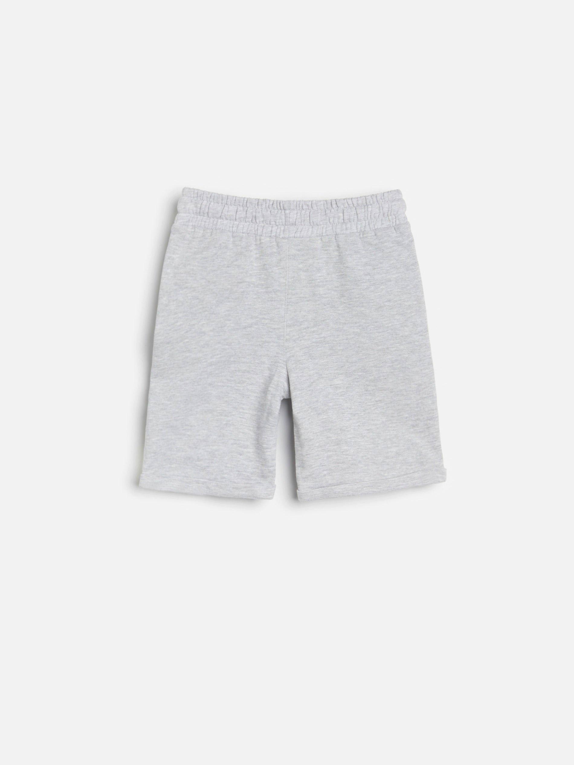 Light Grey Cotton Shorts With Pockets, Kids Boy, , large image number 1