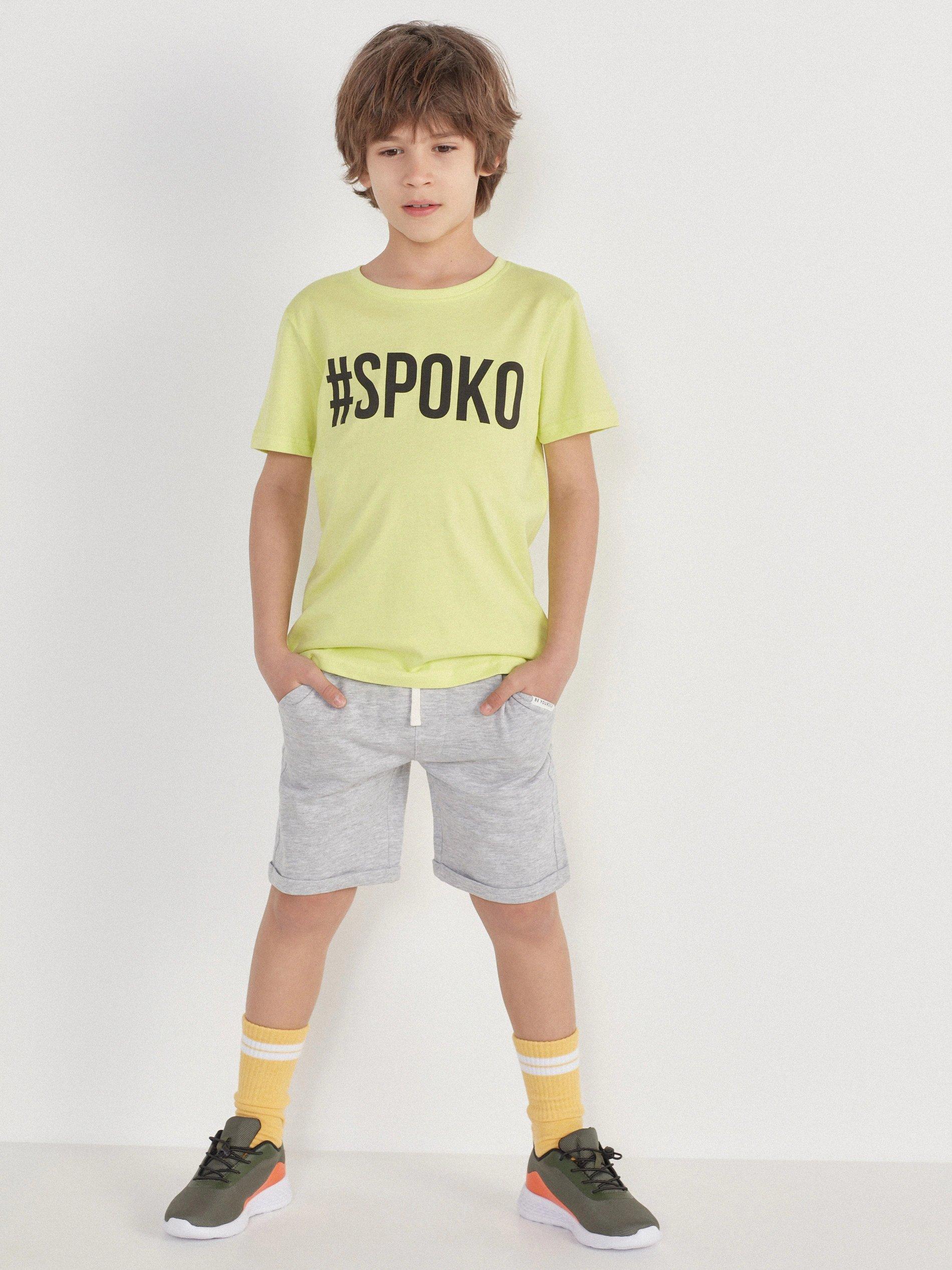 Light Grey Cotton Shorts With Pockets, Kids Boy, , large image number 4