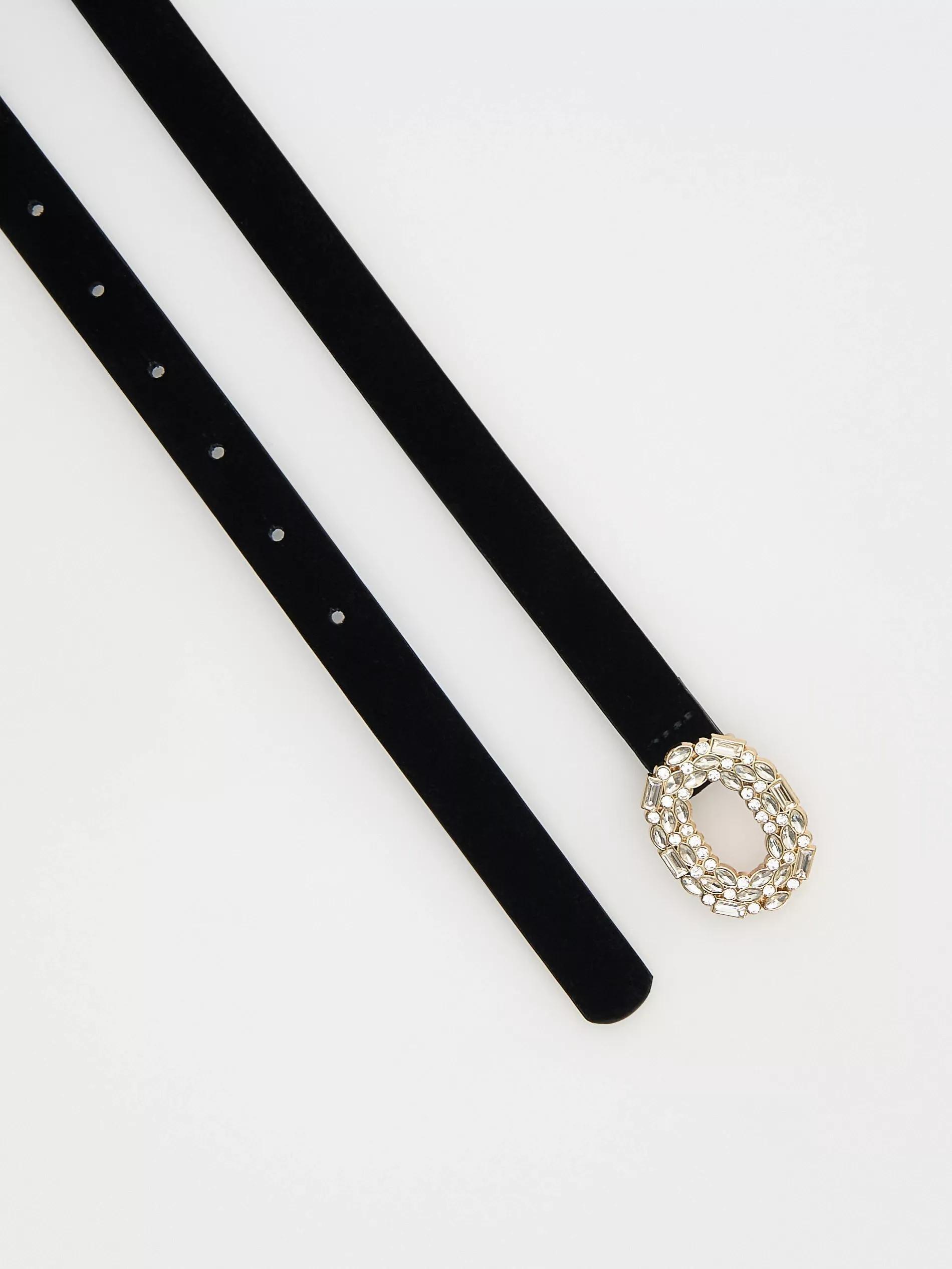 Black Belt With Decorative Buckle, , large image number 1