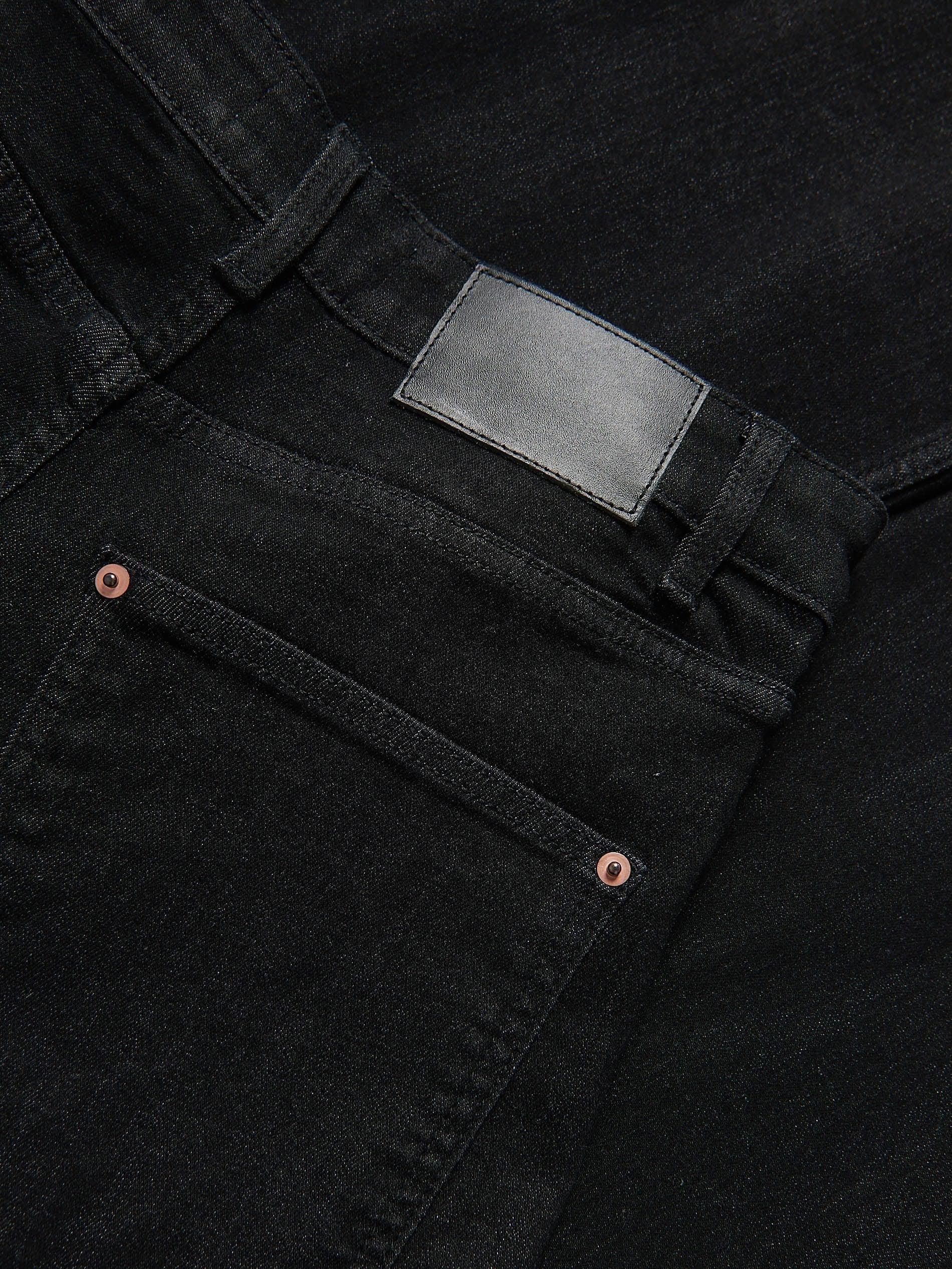 Black High Waist Jeans Trousers, Black, large image number 4