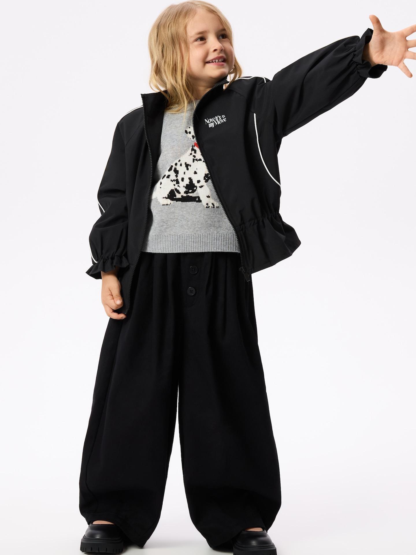 Black Cotton Balloon Trousers, Black, medium