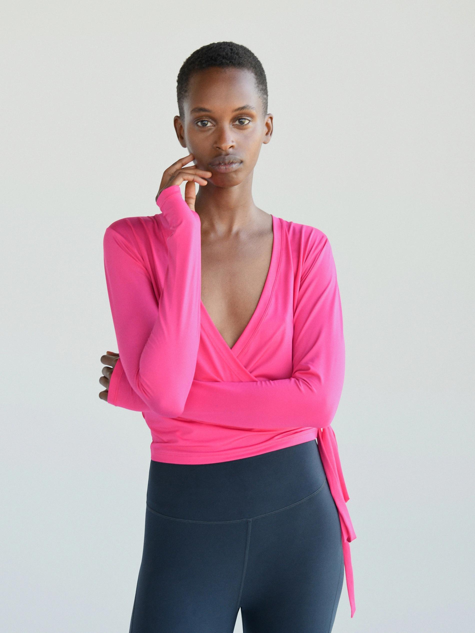 Fuchsia Wrap Blouse, Women, , large image number 0