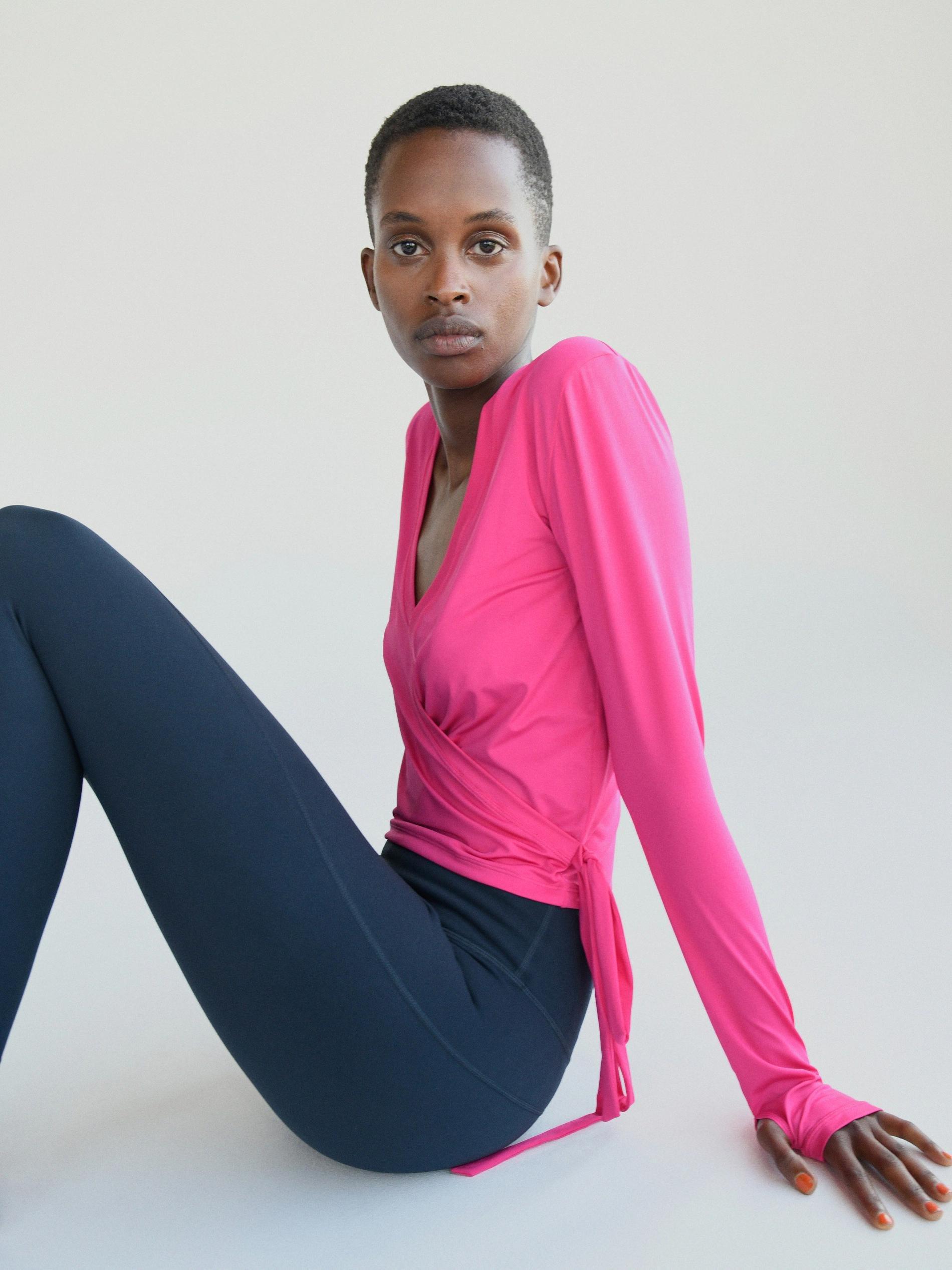 Fuchsia Wrap Blouse, Women, , large image number 1