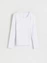 Reserved - White Cotton Long Sleeved Top