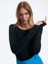 Reserved - Black Cotton Long Sleeved Top