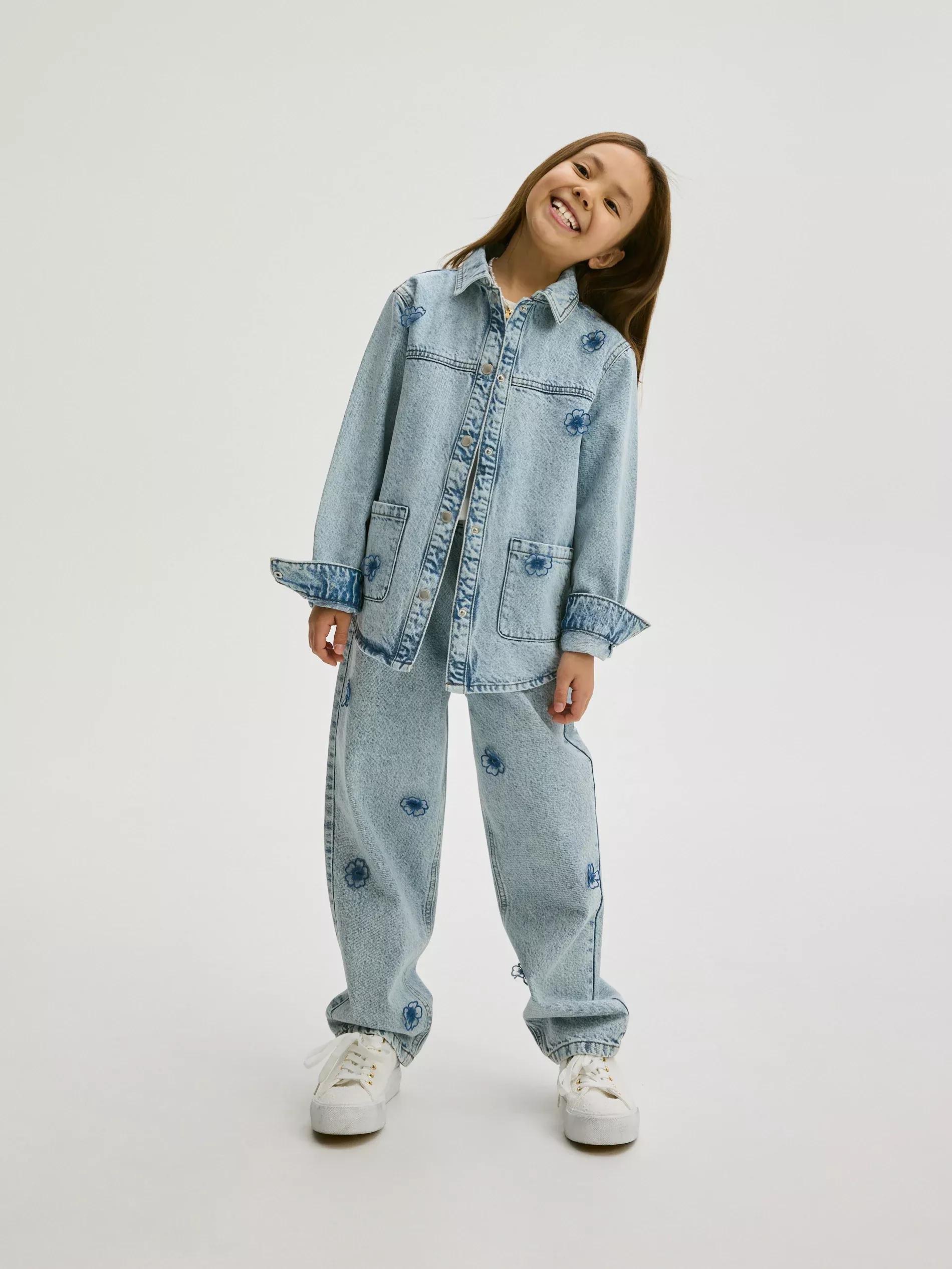 BLUE Denim shirt with appliquأ&copy;, Blue, large image number 4