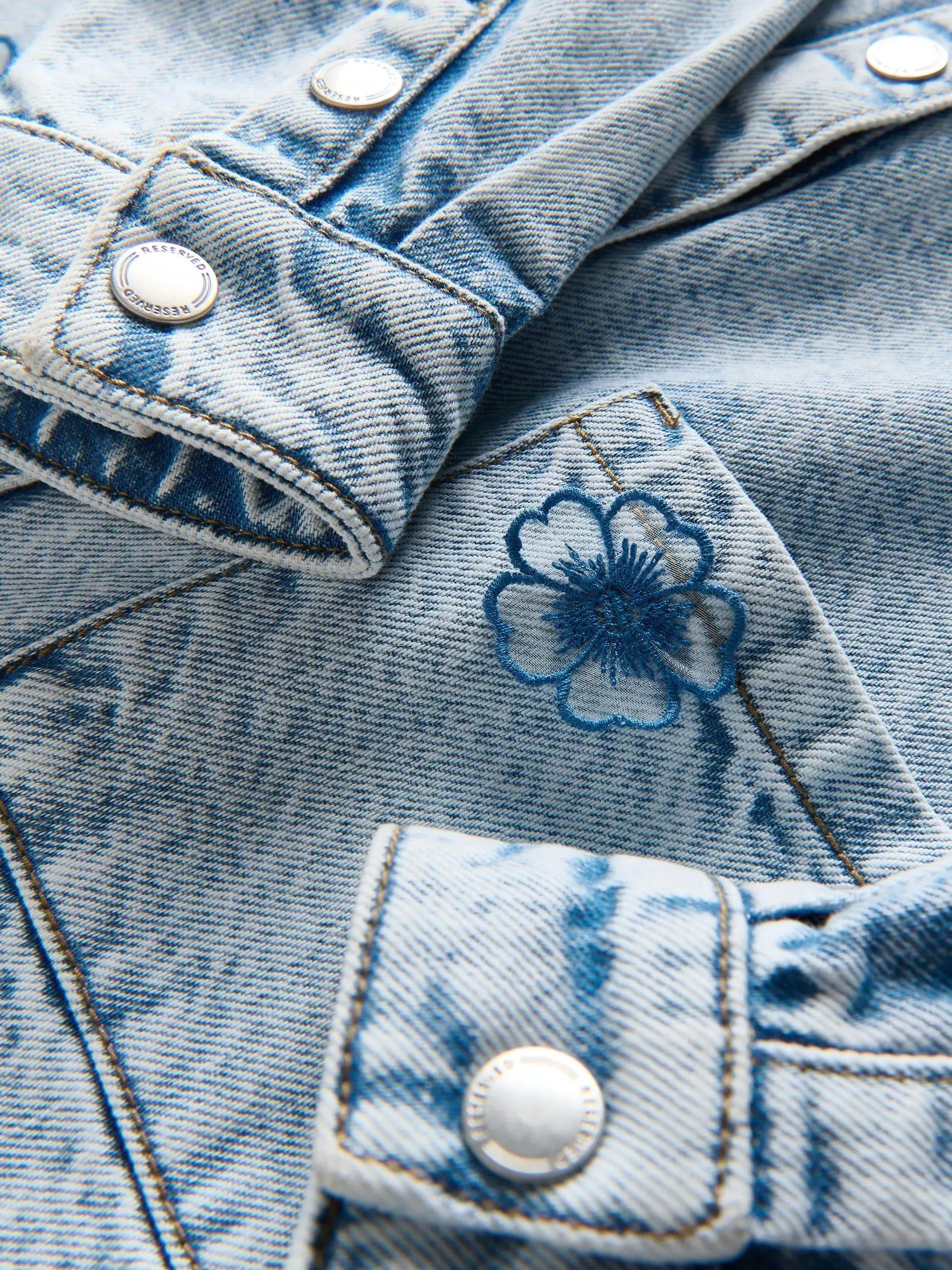 BLUE Denim shirt with appliquأ&copy;, Blue, large image number 5