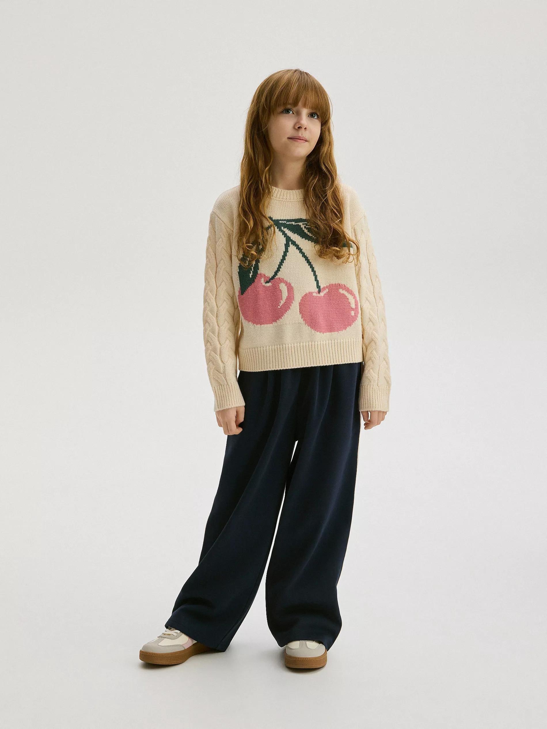 Navy Sweatpants With Side Stripes, , large image number 3
