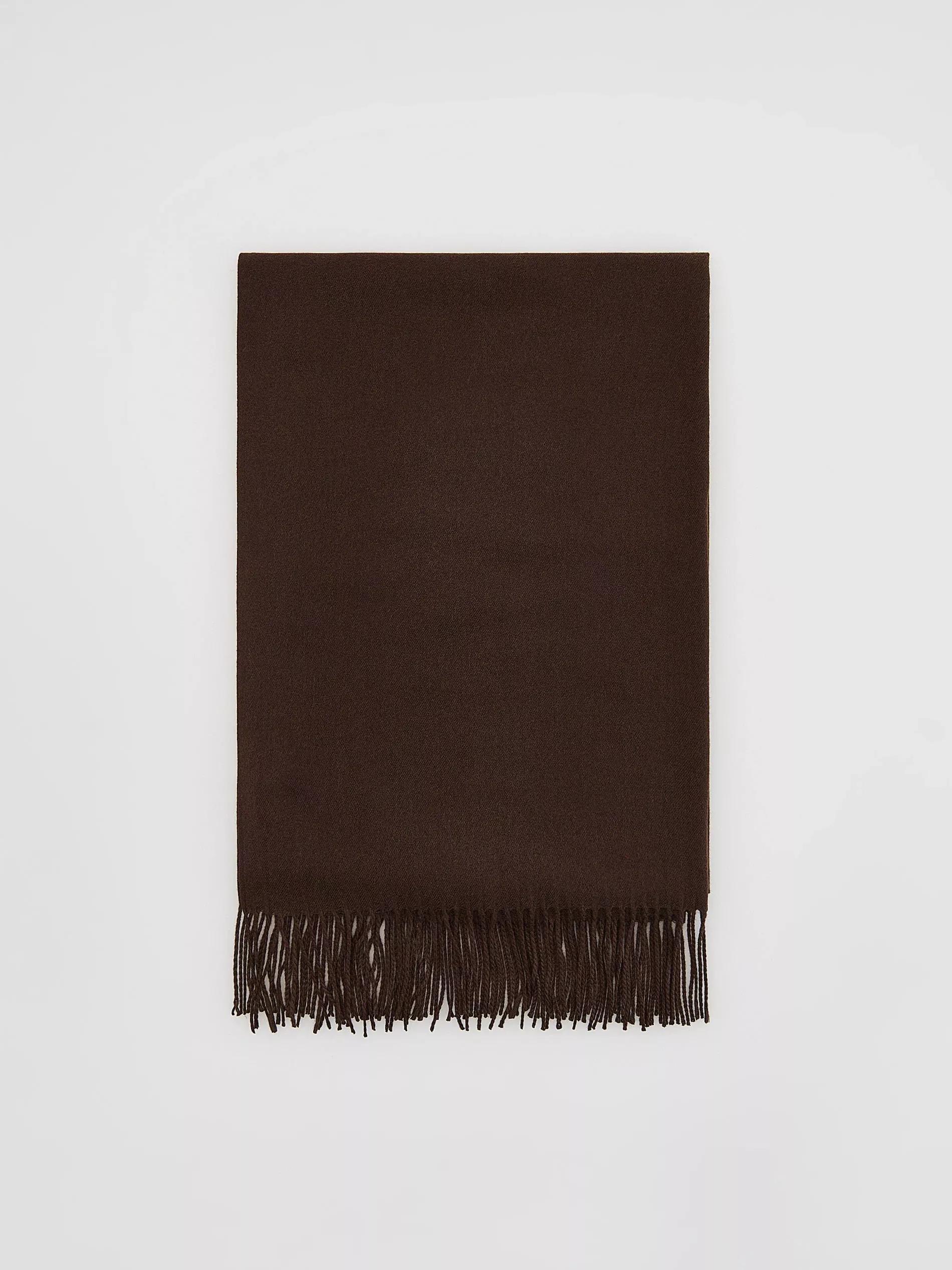 Brown Viscose Blend Scarf, Brown, large image number 0