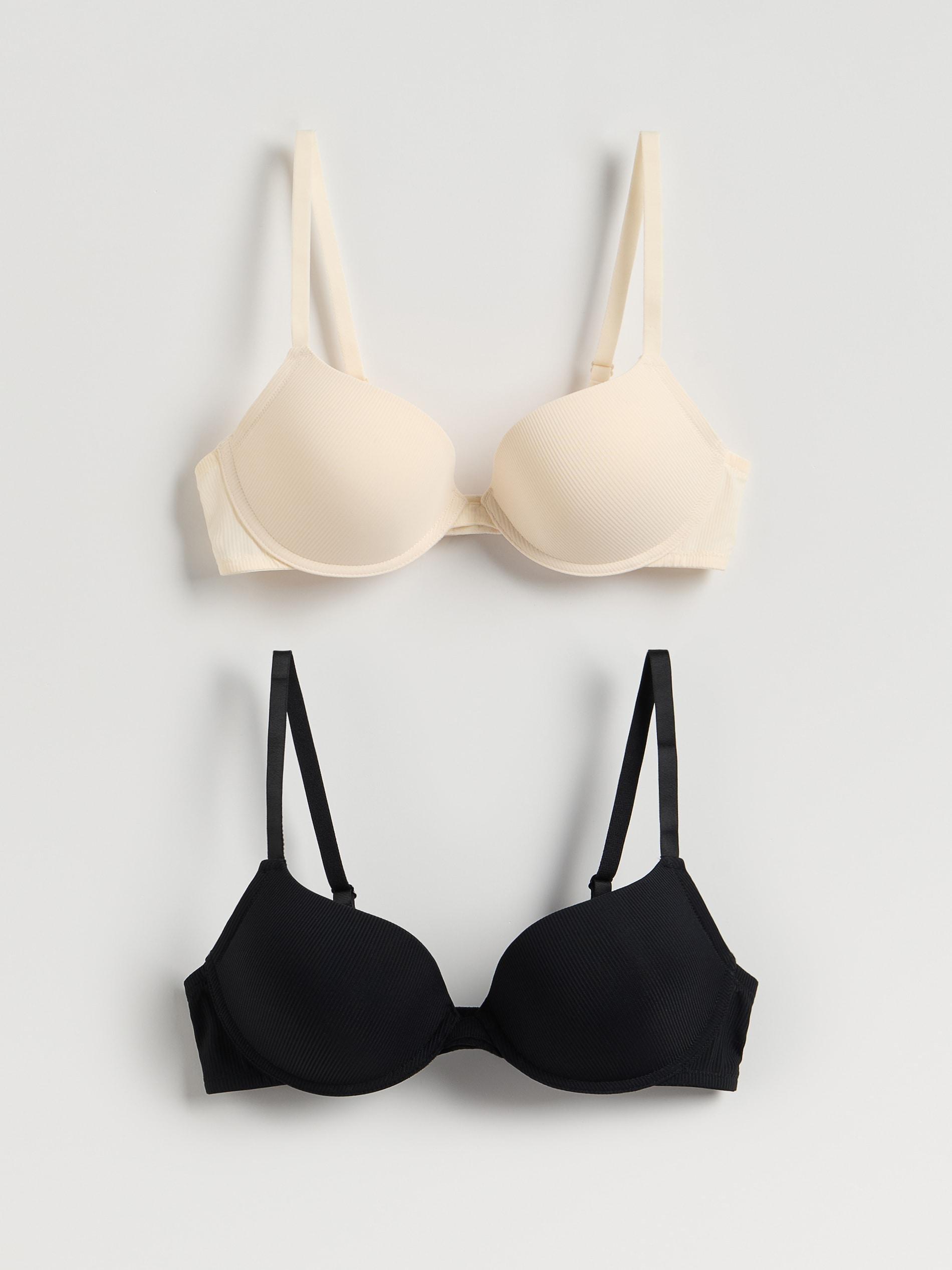 Cream Push Up Bras 2 Pack, Ivory, large image number 1